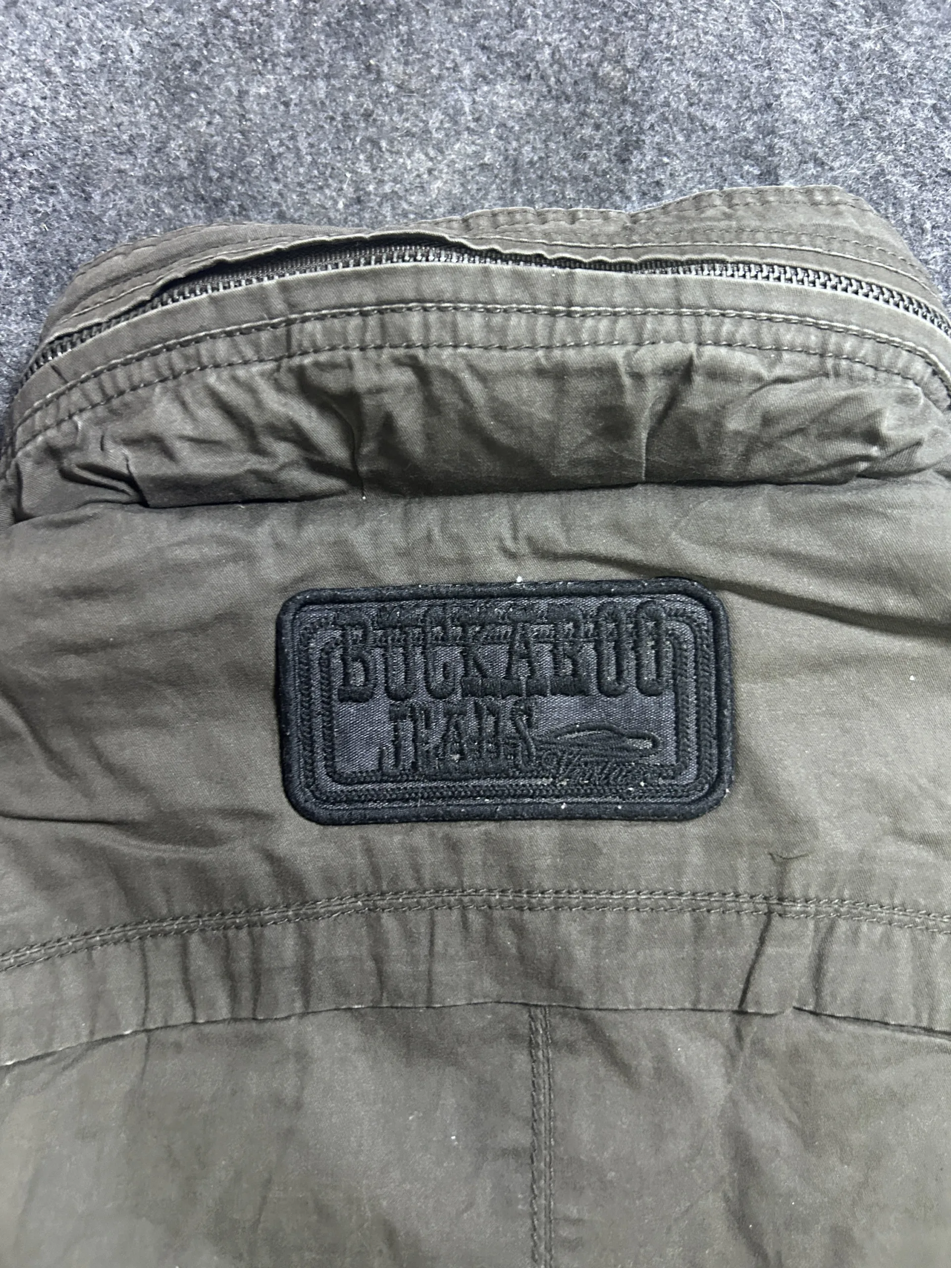Buckaroo Jeans Vintage Military Utility Jacket Olive Green Multi-Pocket L 12 thrift jackets india