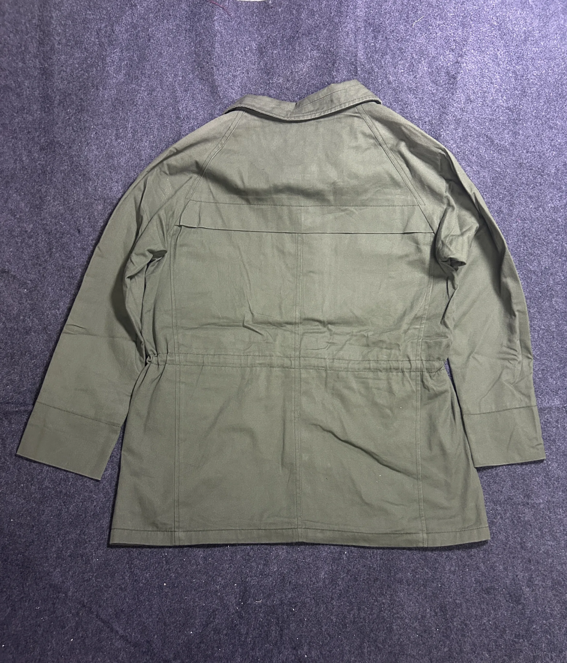 Ugiz Khaki Field Jacket Vintage Military Style Multi-Pocket Cotton Jacket L/Xl 2 thrift jackets india