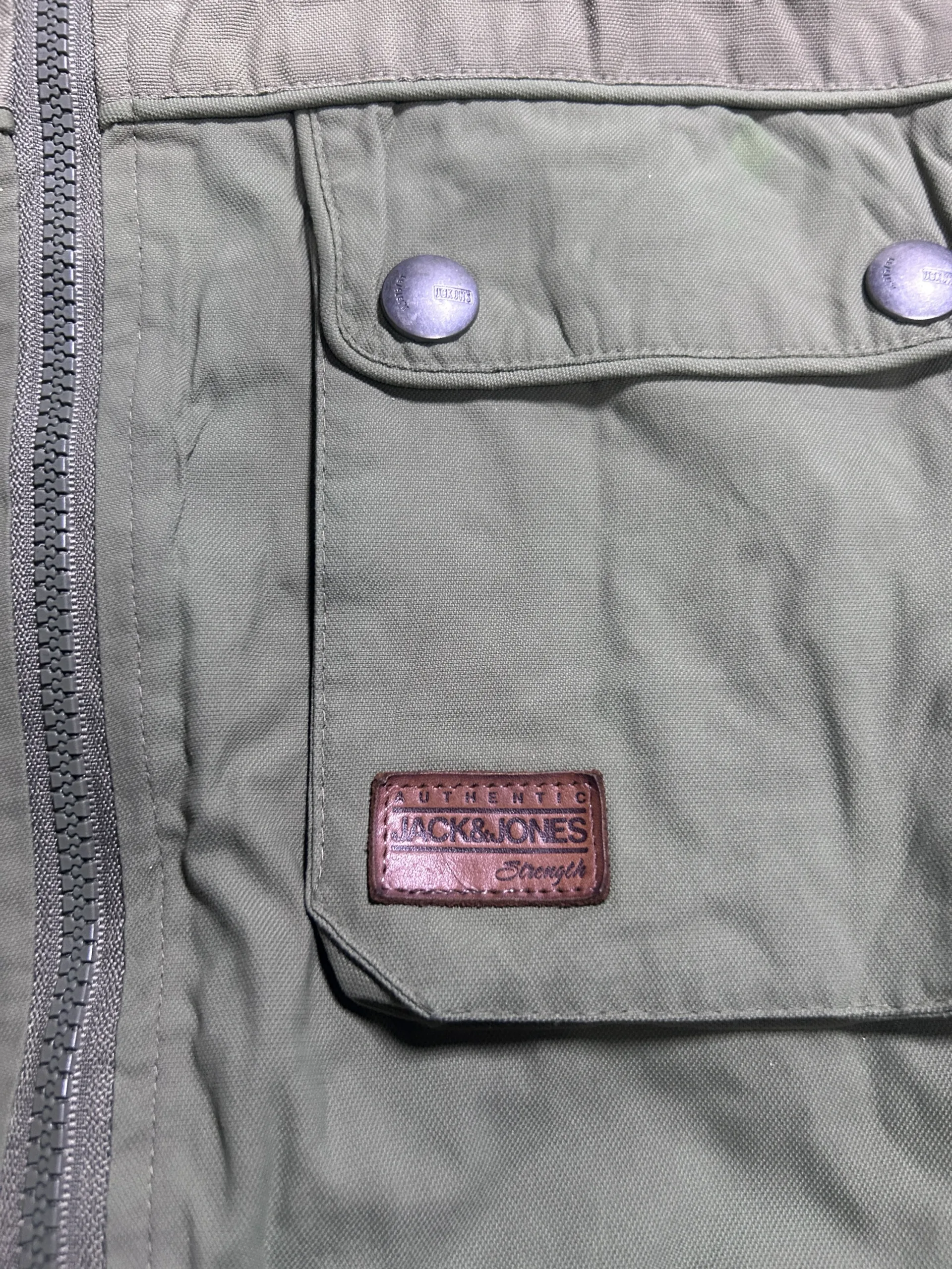 Jack &Amp; Jones J&Amp;J75 Green Hooded Utility Jacket | Vintage Park Jacket | L 5 thrift jackets india