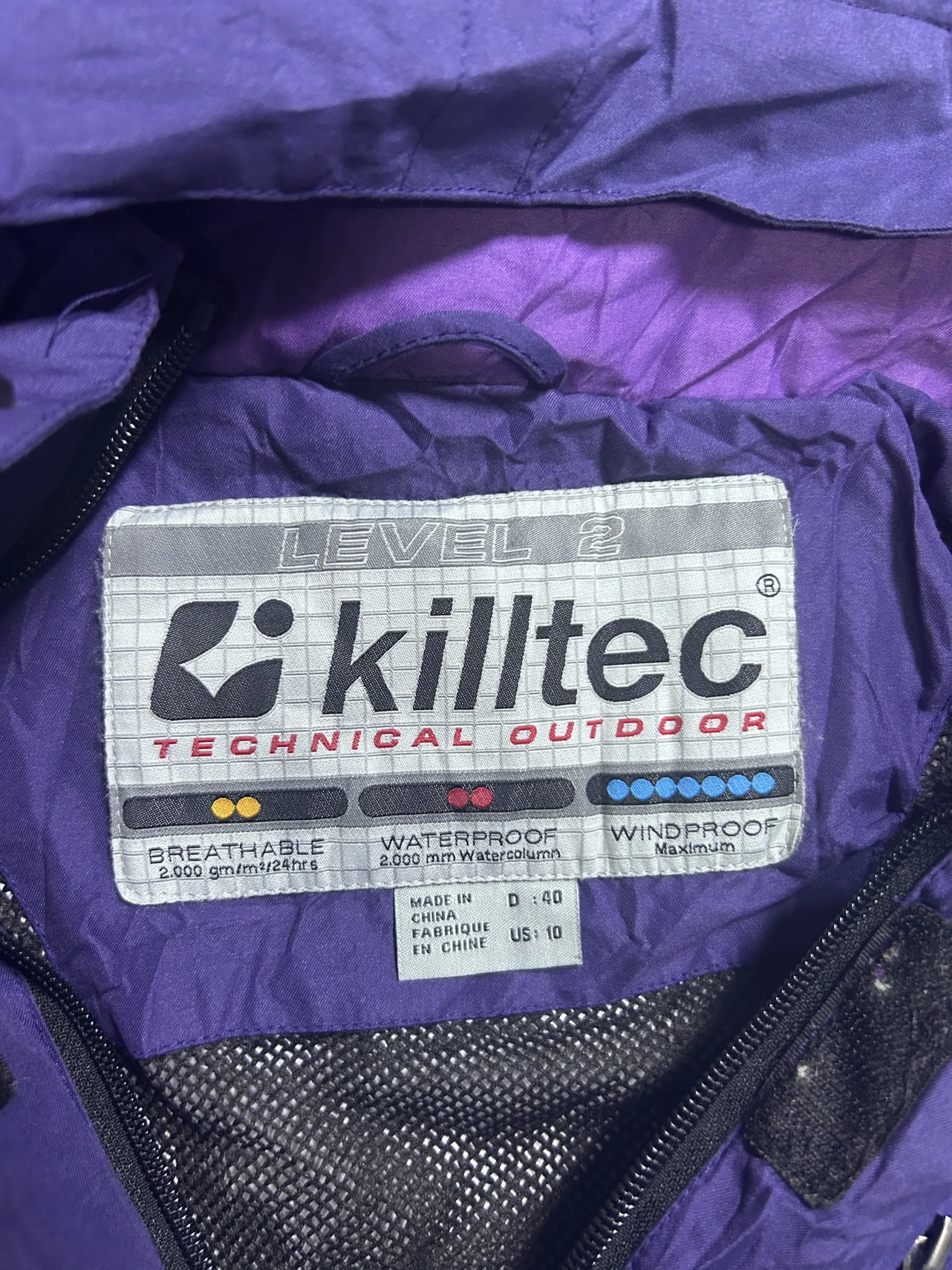Killtec Level 2 Purple Waterproof Windproof Outdoor Jacket For Women | M 3 thrift jackets india