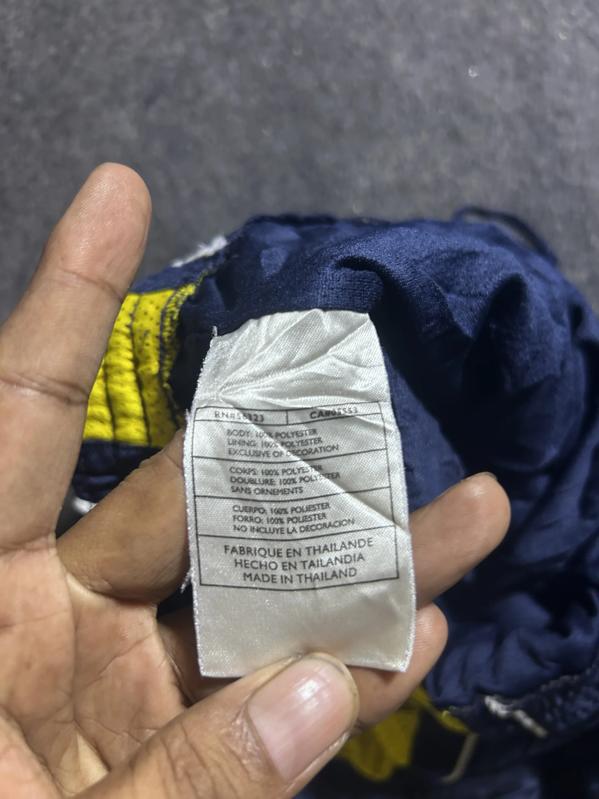 Nike Dri-Fit Navy Yellow Sports Shorts | Adjustable Waist 3 Nike shorts
