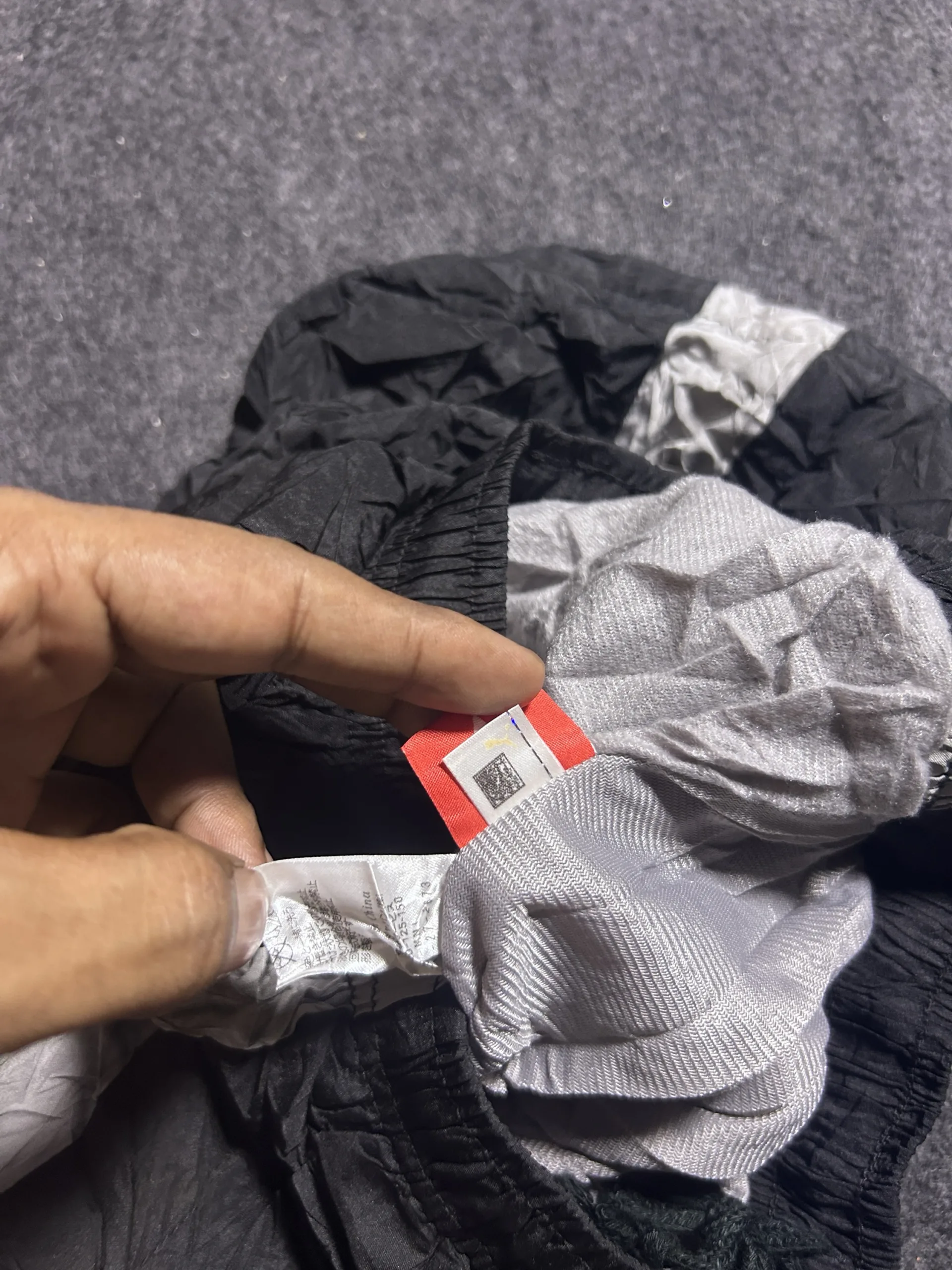 Puma Black Sports Shorts With White Side Panels | W24 3 Puma shorts