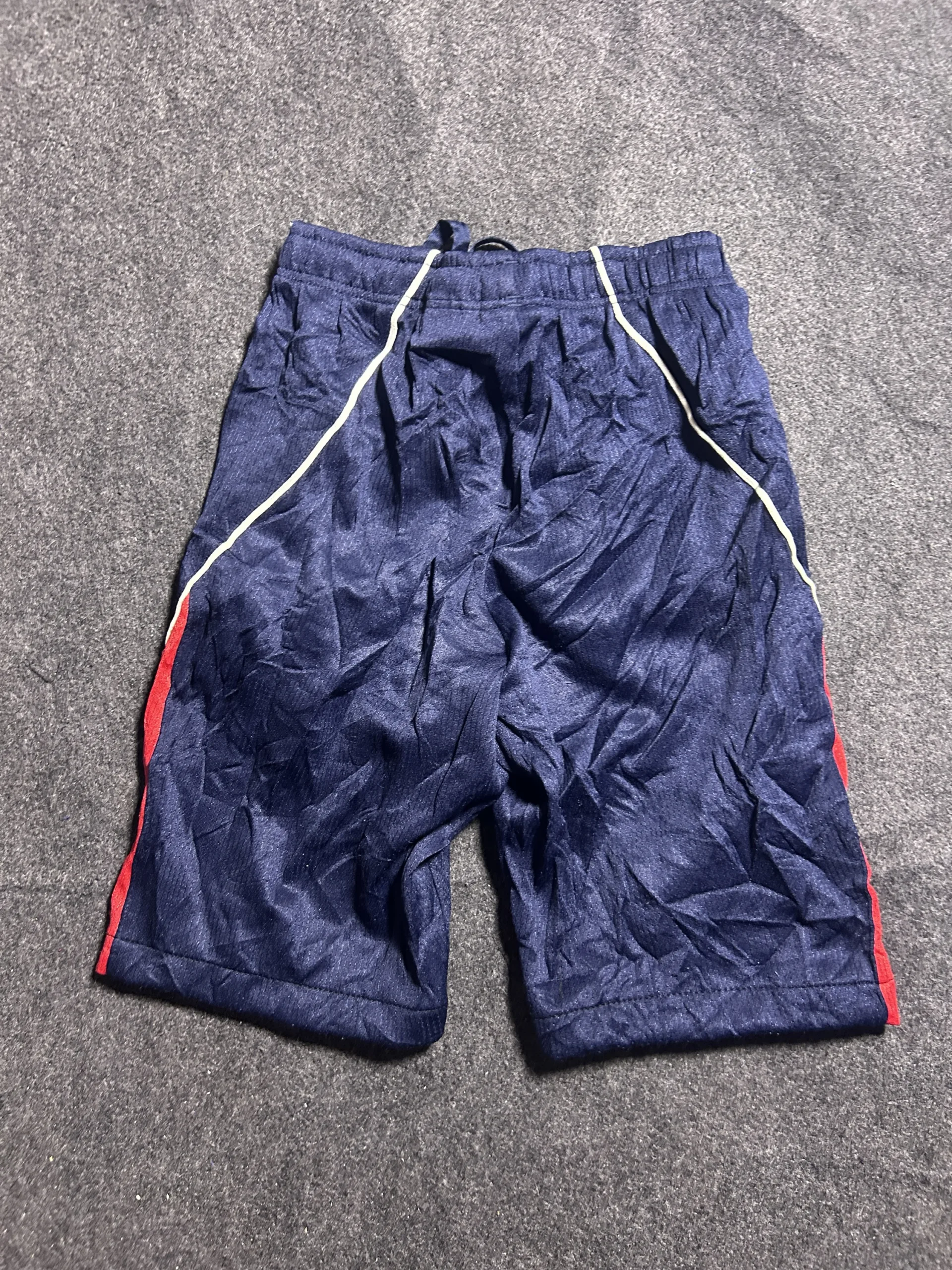 Nike Dri-Fit Navy Blue Sports Shorts With Red Panels | Waist 22–24 2 Nike shorts