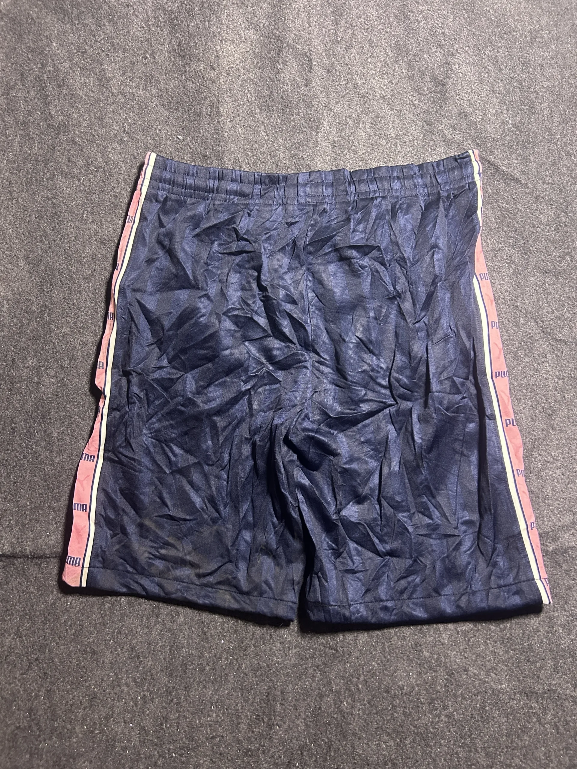 Puma Vintage Sports Shorts Navy Blue Pink | Retro Athletic Shorts | 34–36 3 Puma shorts