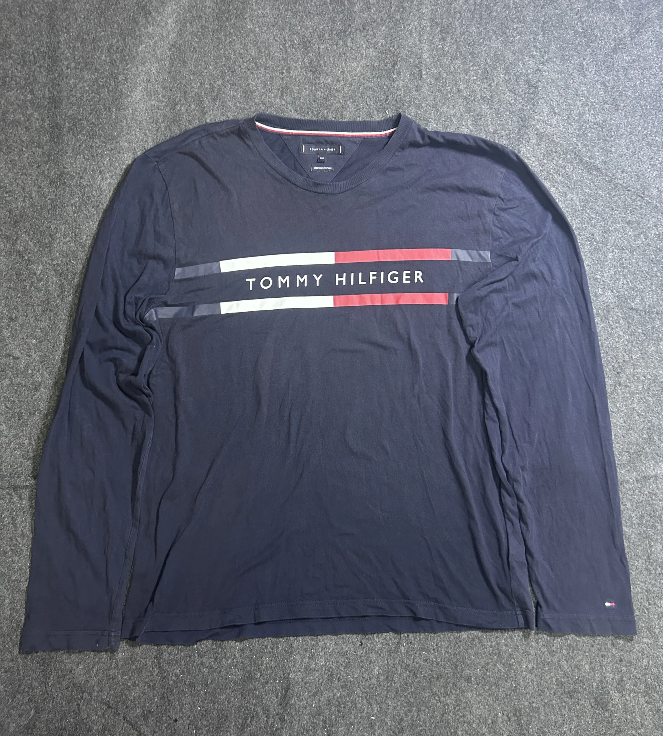Tommy Hilfiger Navy Long Sleeve T-Shirt Xxl 1 thrift shirts india