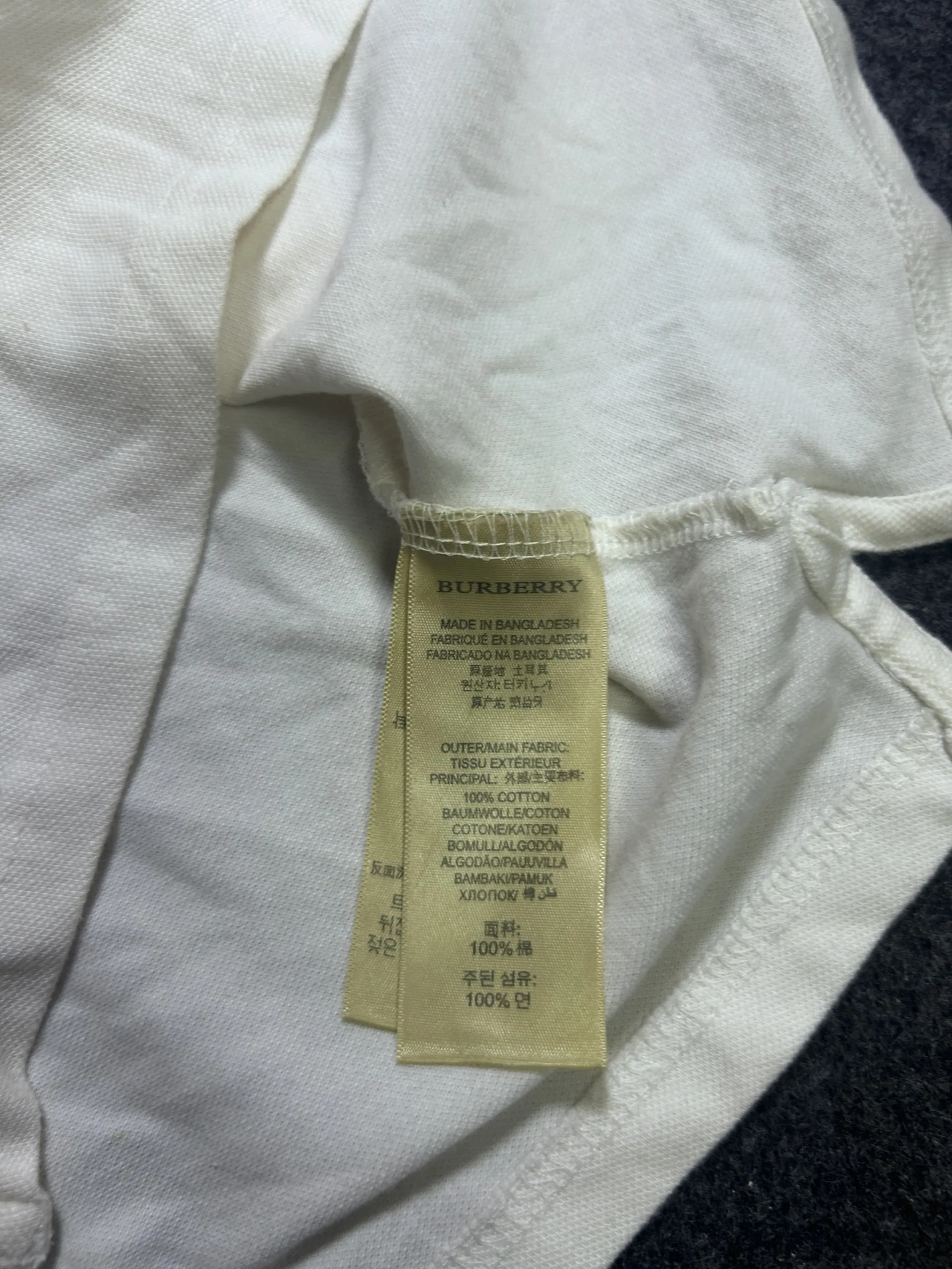 Burberry Brit White 100% Cotton Polo Shirt – Equestrian Knight Logo | S 8 thrift polo shirts india