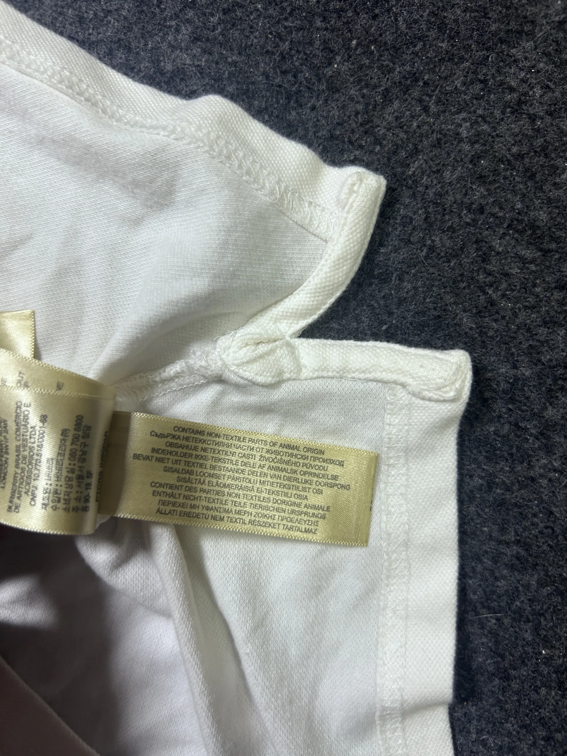 Burberry Brit White 100% Cotton Polo Shirt – Equestrian Knight Logo | S 9 thrift polo shirts india