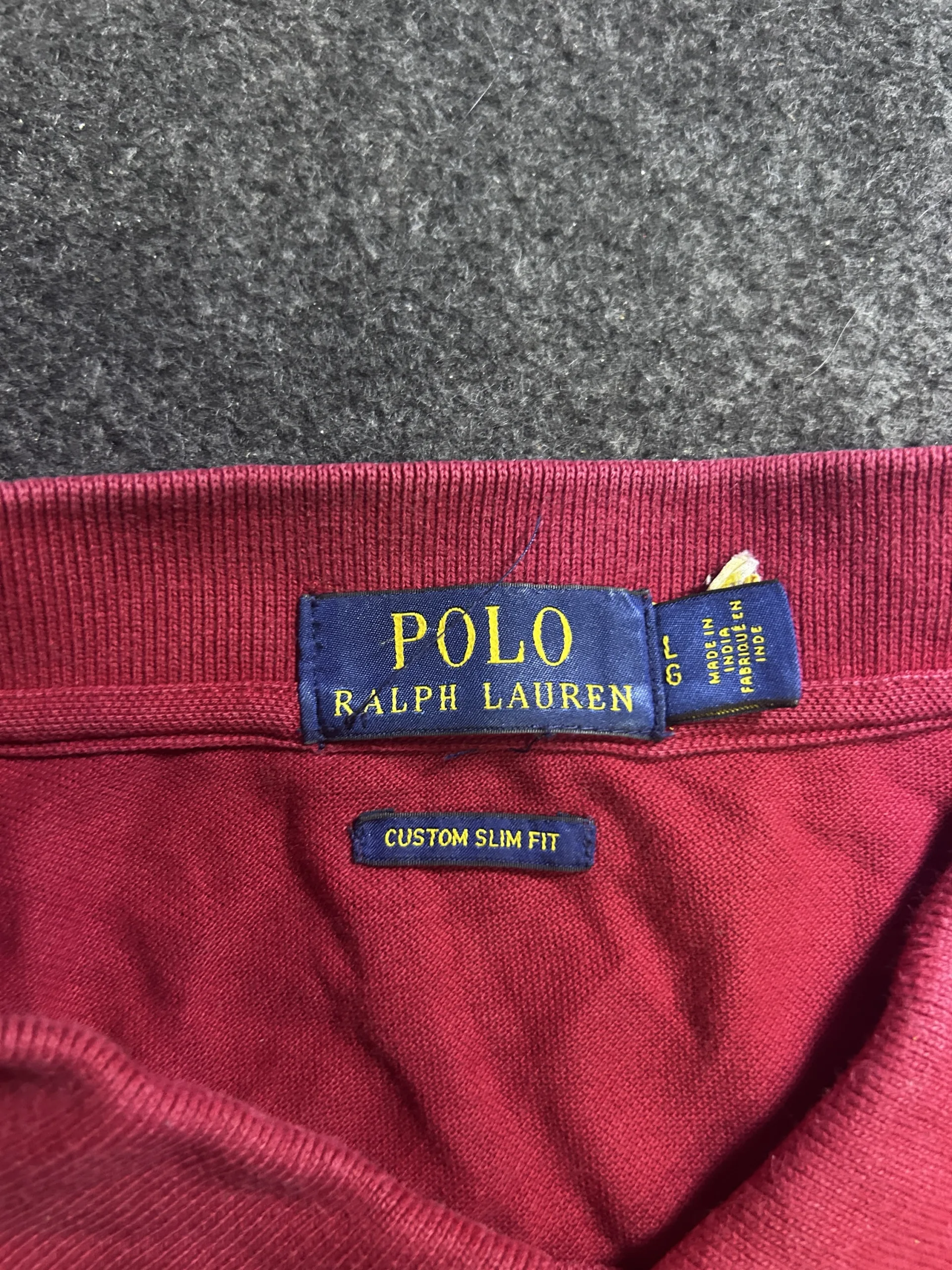 Polo Ralph Lauren Custom Slim Fit Red Polo T-Shirt | L /Xl 3 thrift polo shirts india