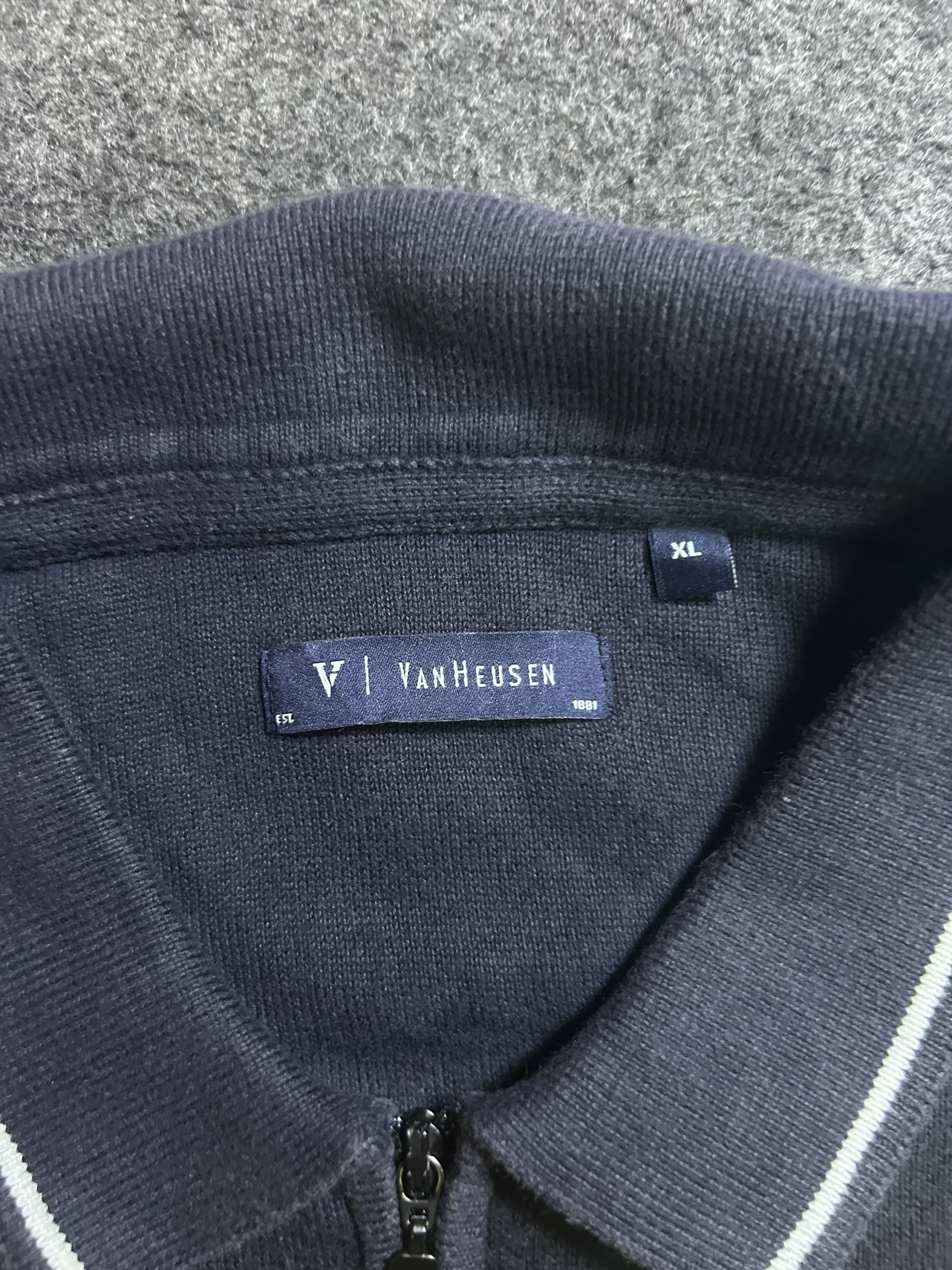 Van Heusen Yellow &Amp; Navy Polo Shirt 100% Cotton | Men’s 44–46 3 thrift polo shirts india
