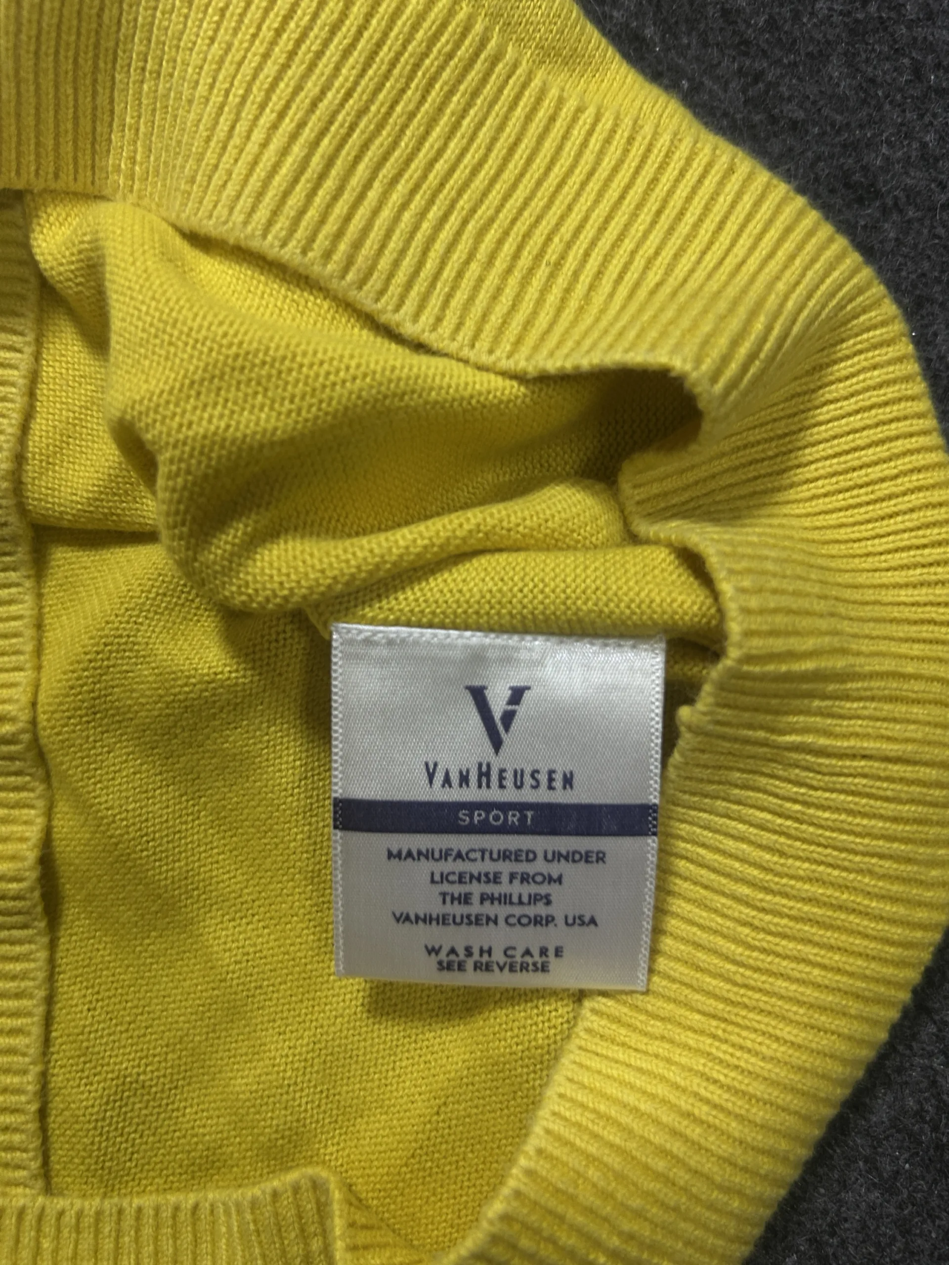 Van Heusen Yellow &Amp; Navy Polo Shirt 100% Cotton | Men’s 44–46 5 thrift polo shirts india
