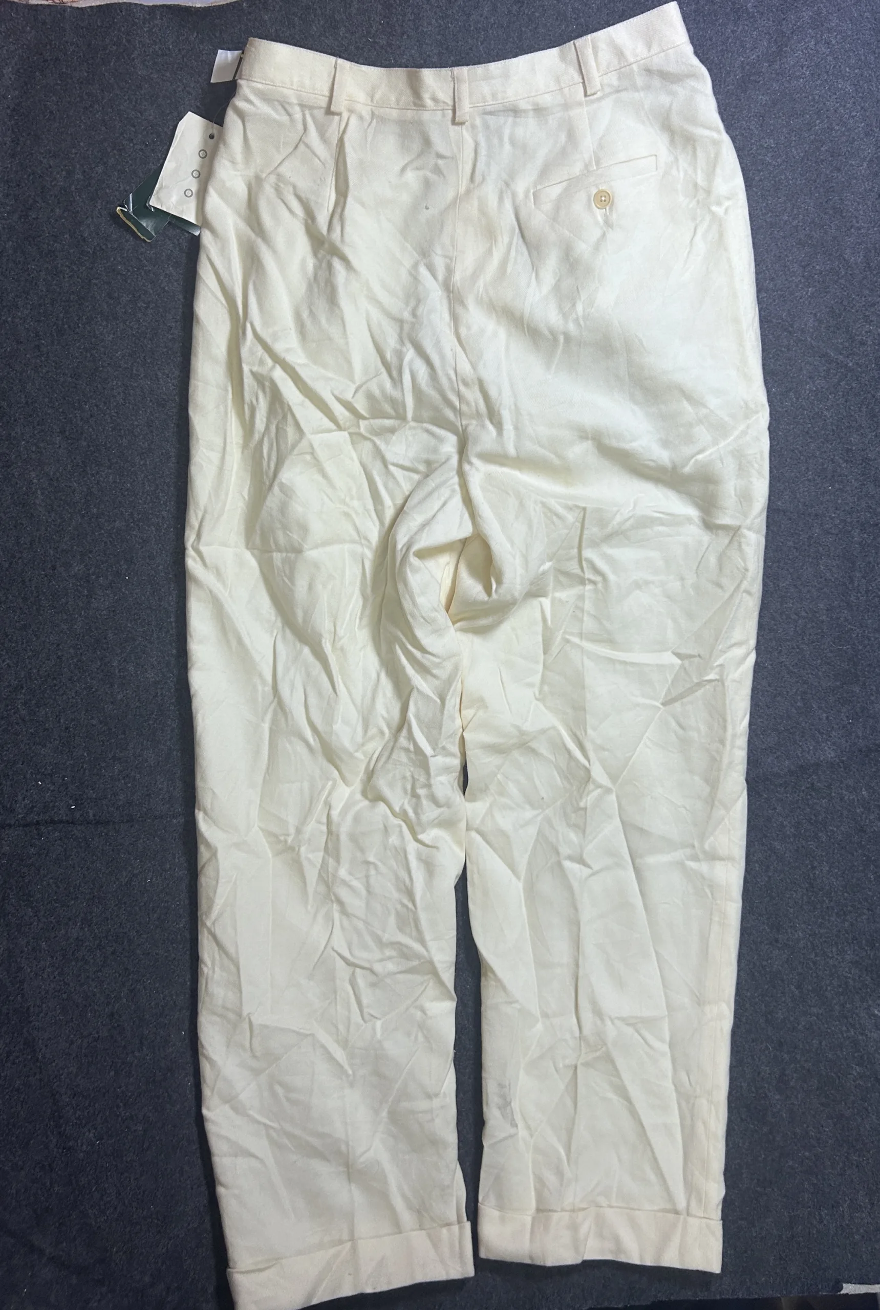 Lauren Ralph Lauren Cream Pleated Trousers | M 3 online thrift store india