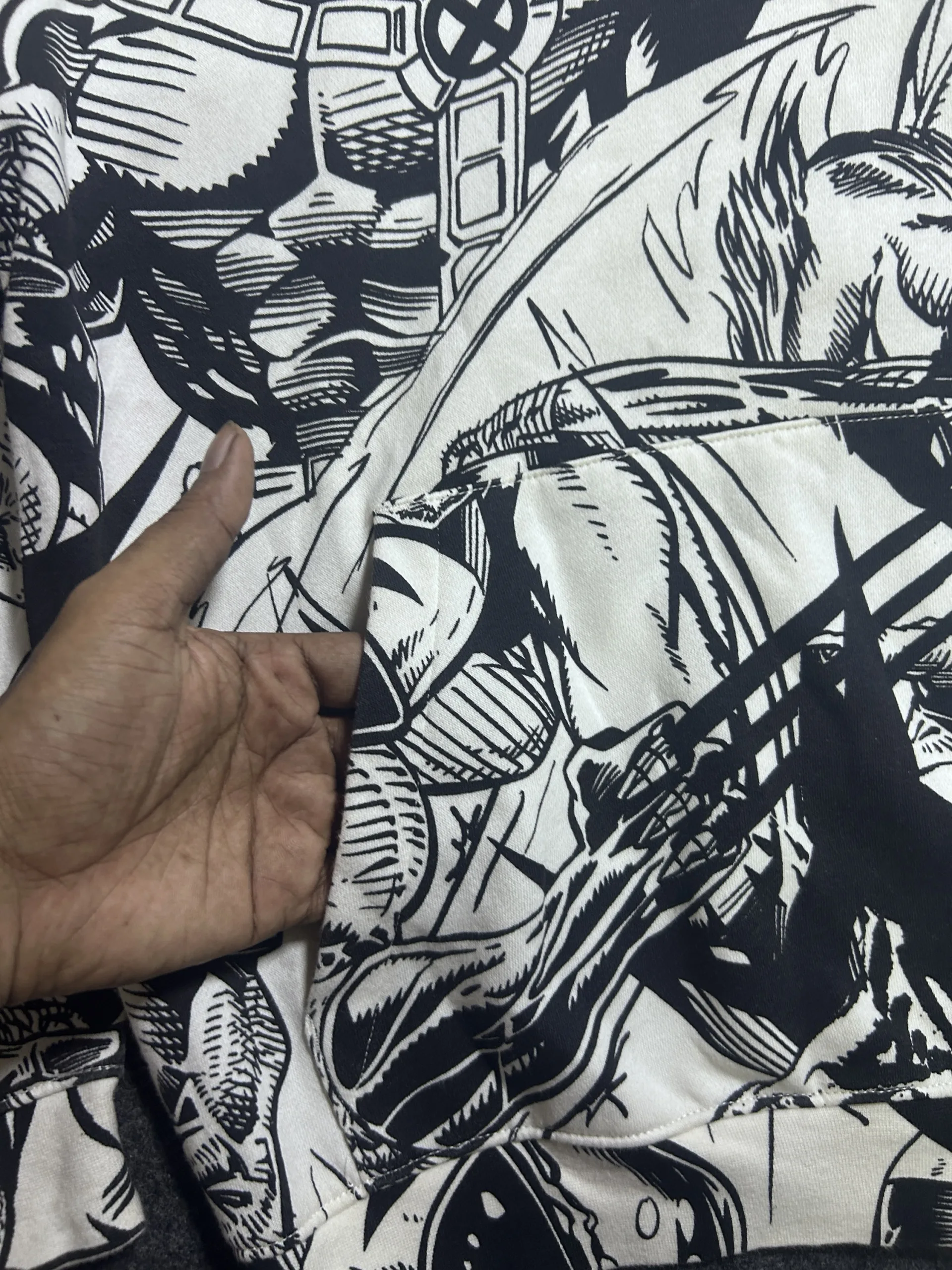 H&Amp;M Marvel Graphic Print Pullover Hoodie 3 thrift hoodies india