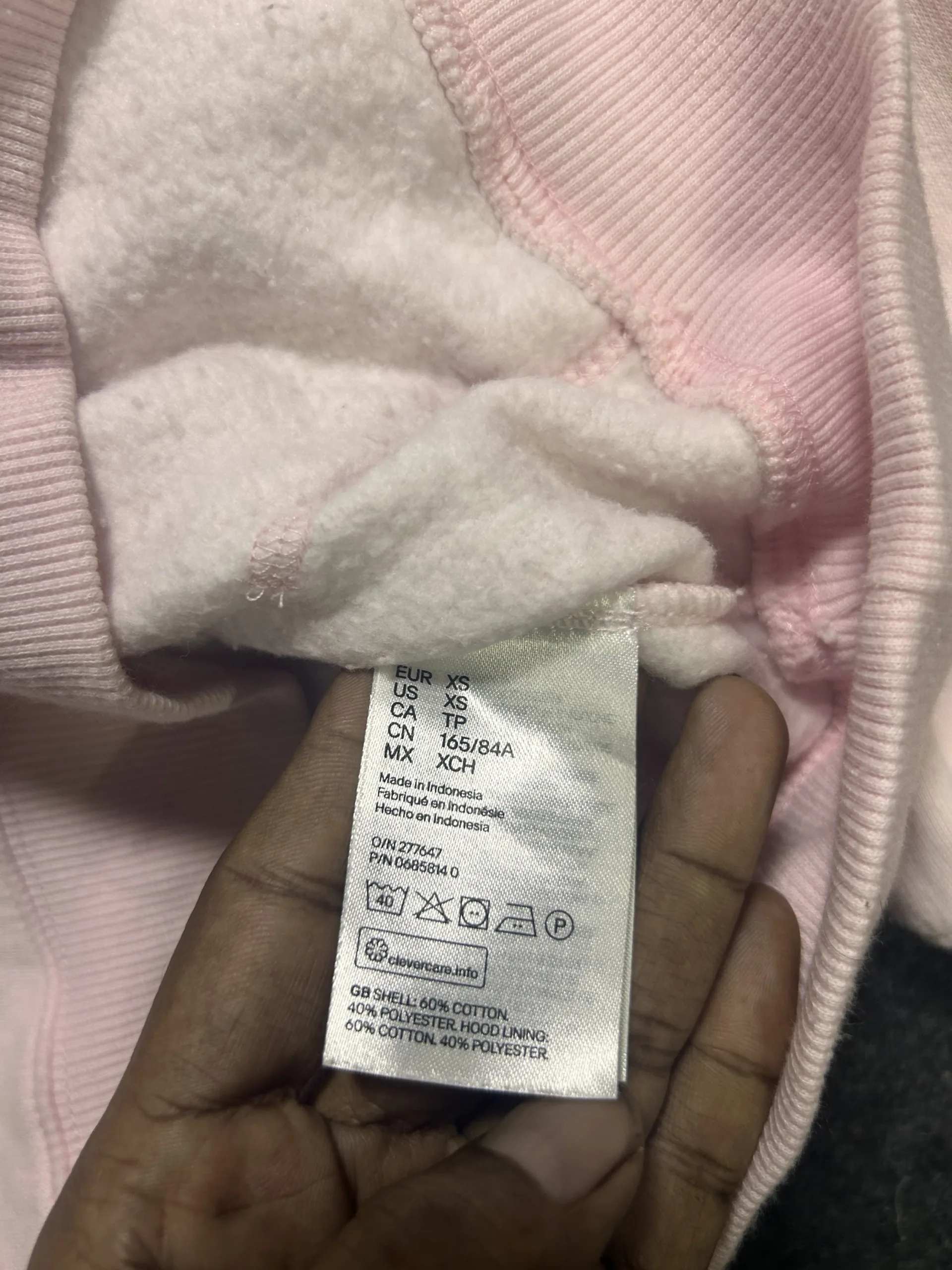 H&Amp;M Pink Fleece Lined Pullover Women’s Lightweight Winter Hoodie | S 5 thrift fleece jackets india