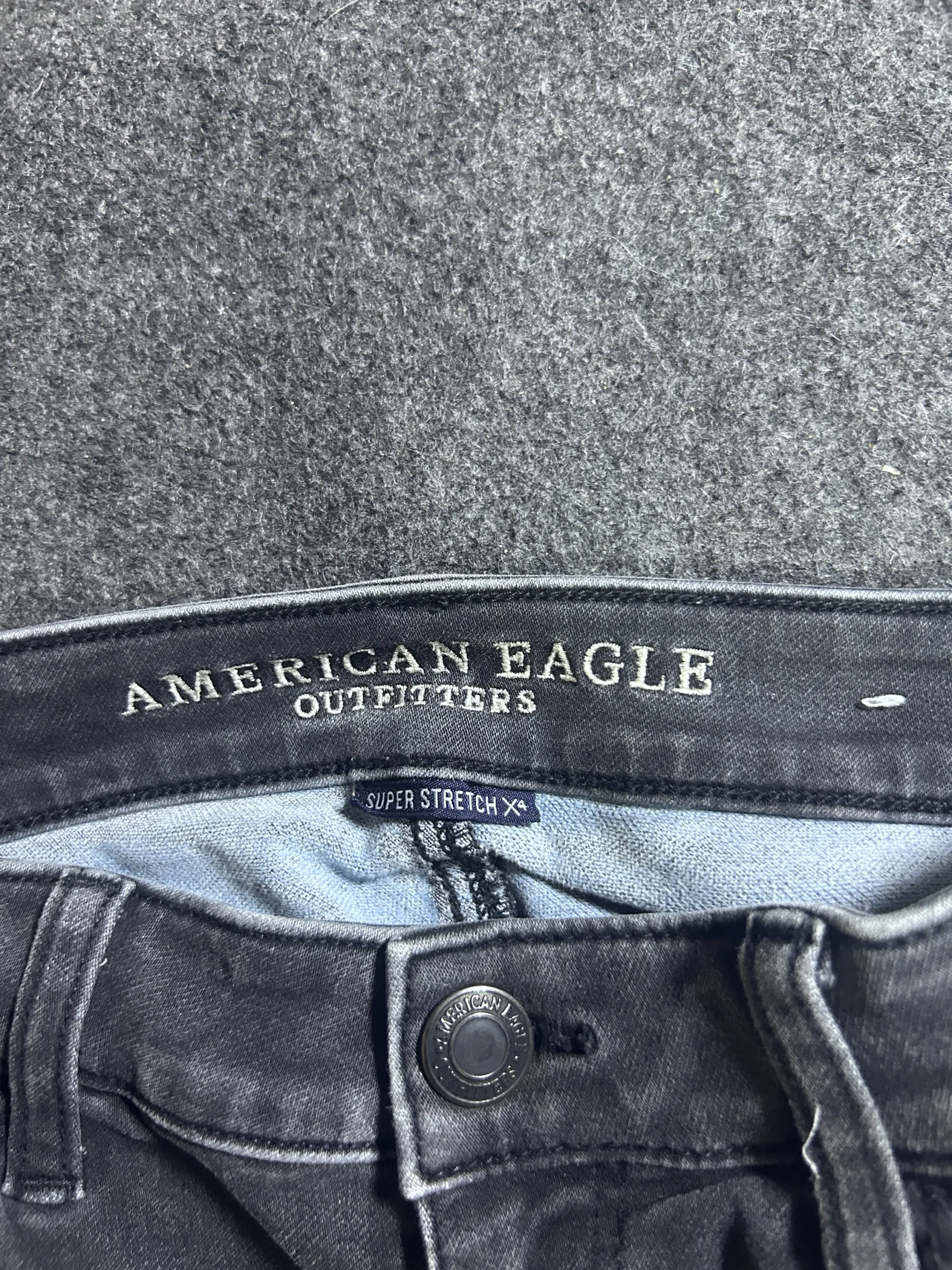 American Eagle Outfitters Black Slim Fit Stretch Jeans X-Long | Size 10 3 thrift jeans india