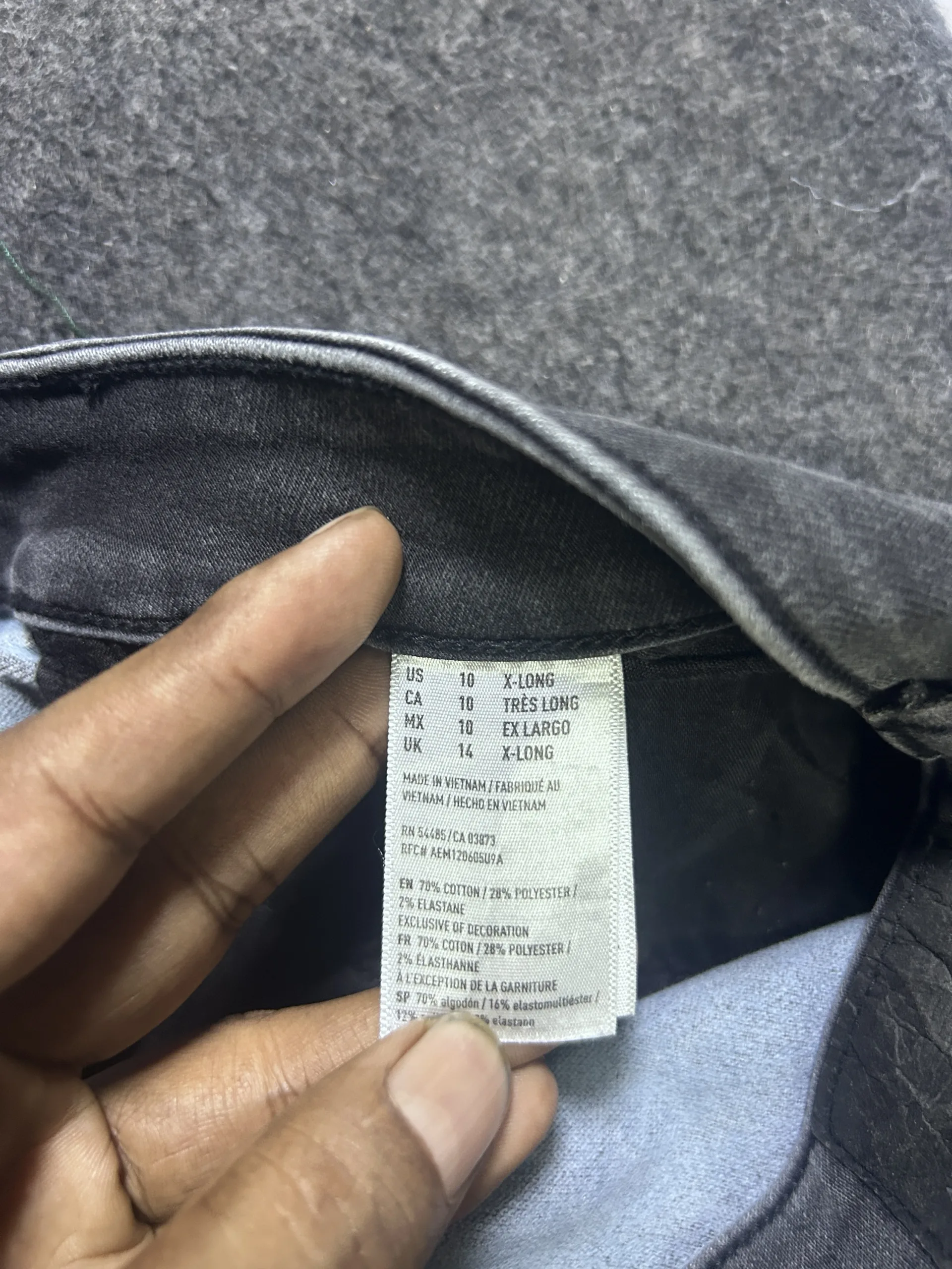 American Eagle Outfitters Black Slim Fit Stretch Jeans X-Long | Size 10 5 thrift jeans india