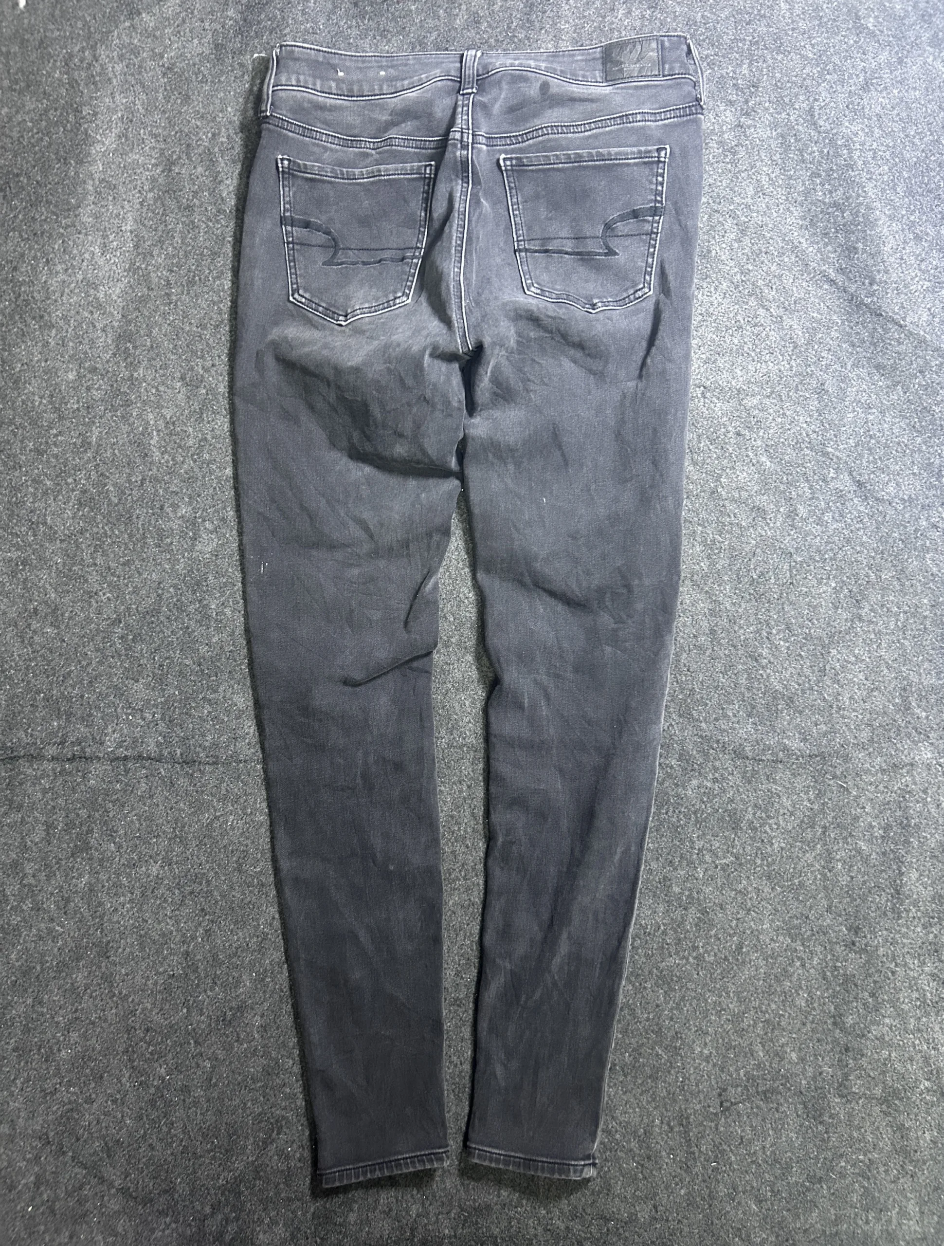 American Eagle Outfitters Black Slim Fit Stretch Jeans X-Long | Size 10 2 thrift jeans india