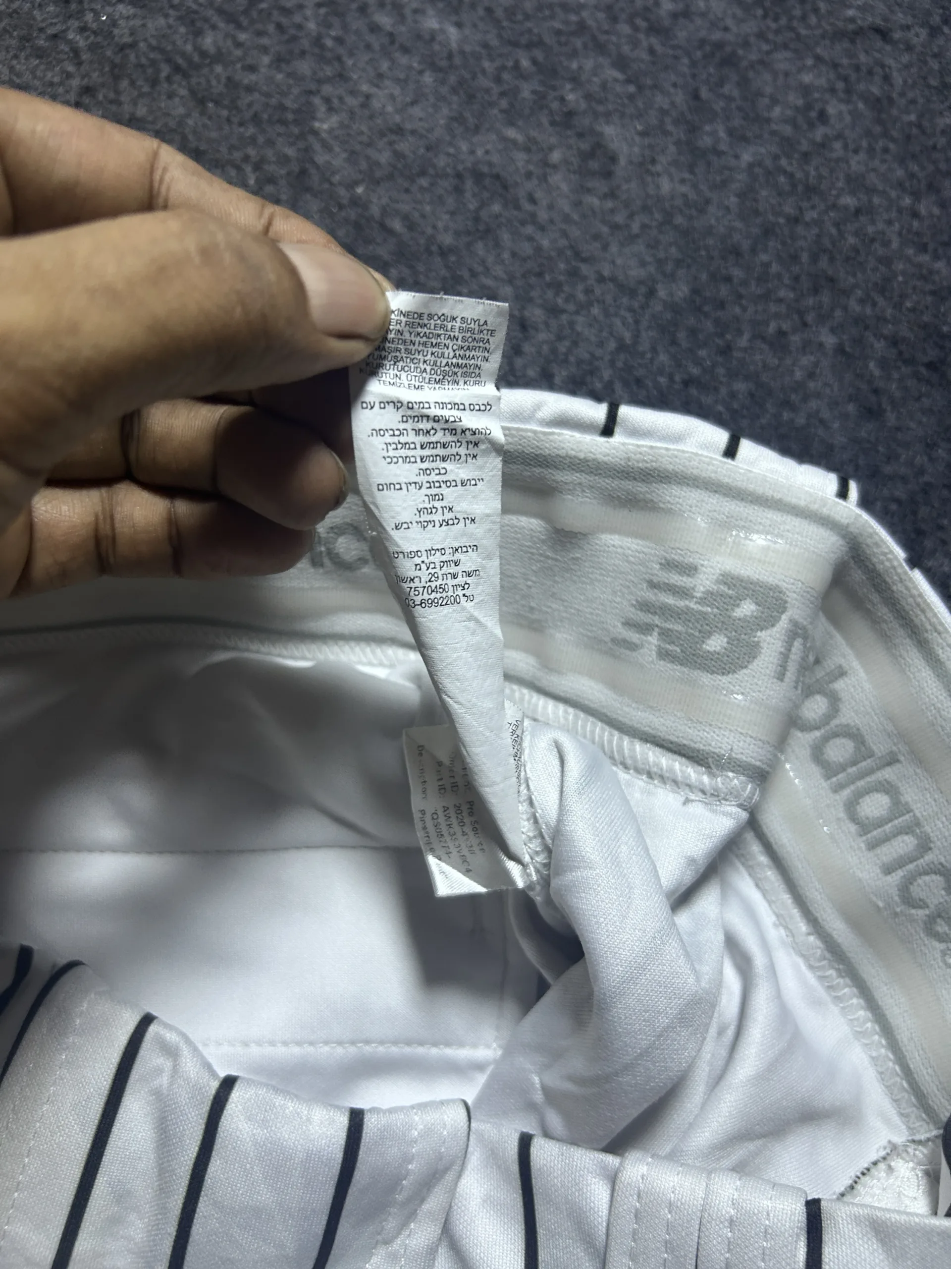 New Balance White Pinstripe Shorts Unisex M 3 New Balance shorts