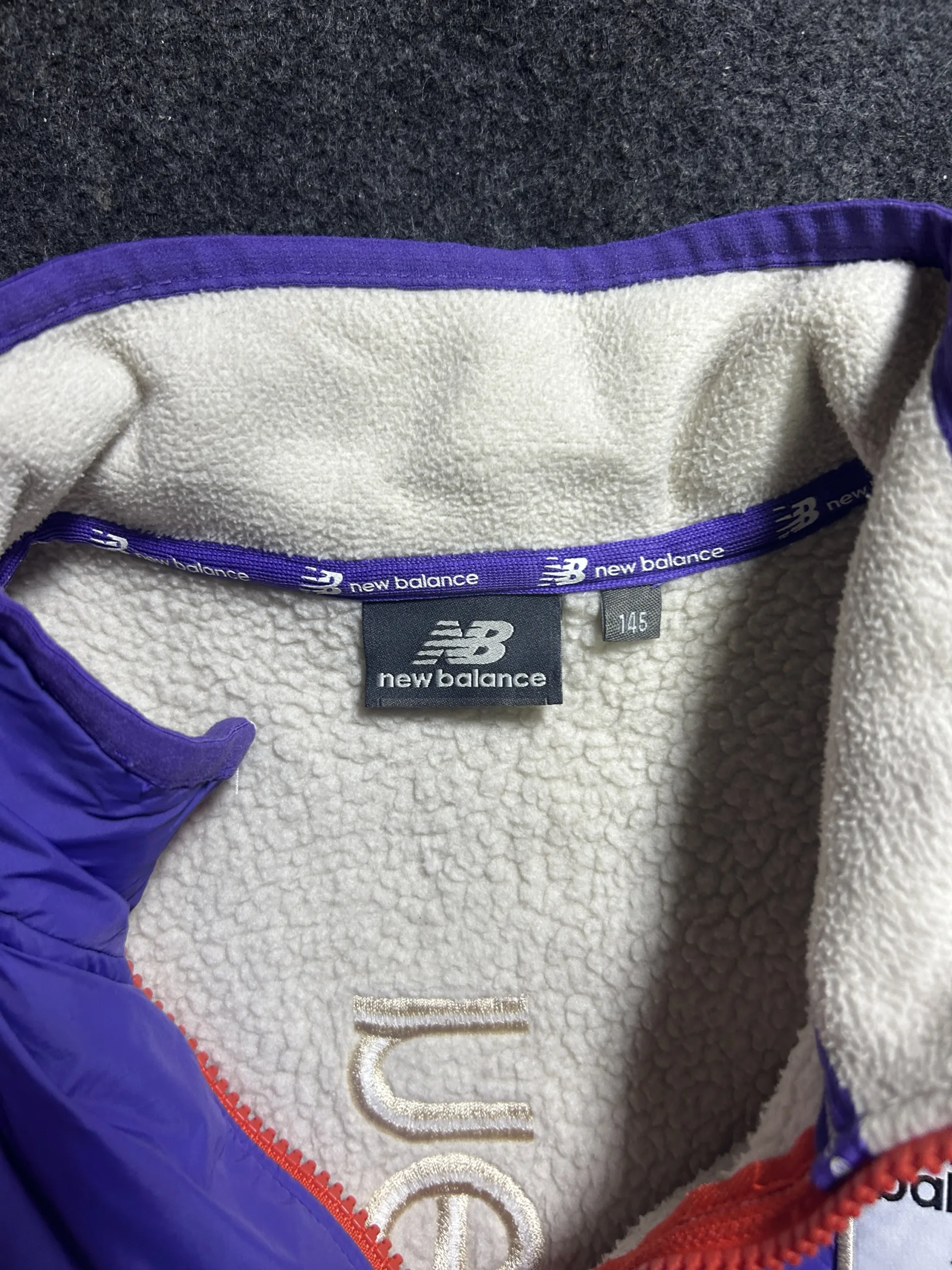 New Balance Fleece Jacket Purple Red White Colorblock | S 3 New Balance fleece jackets