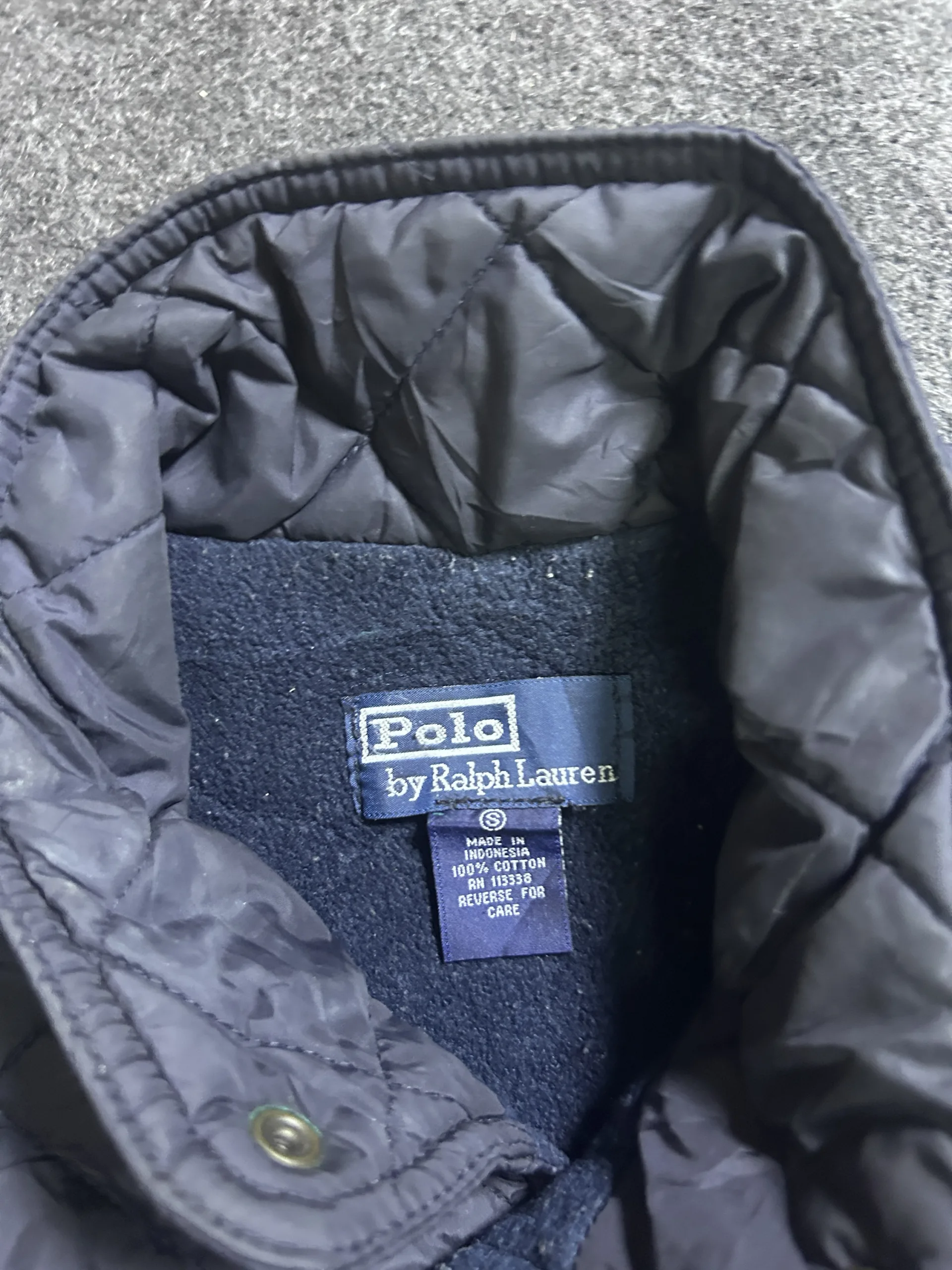Polo Ralph Lauren Quilted Jacket Navy Blue | S 5 thrift jackets india