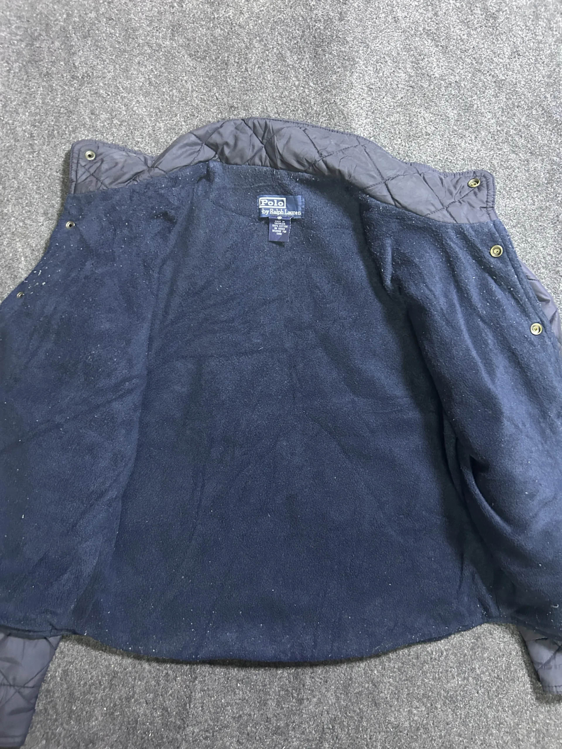 Polo Ralph Lauren Quilted Jacket Navy Blue | S 6 thrift jackets india