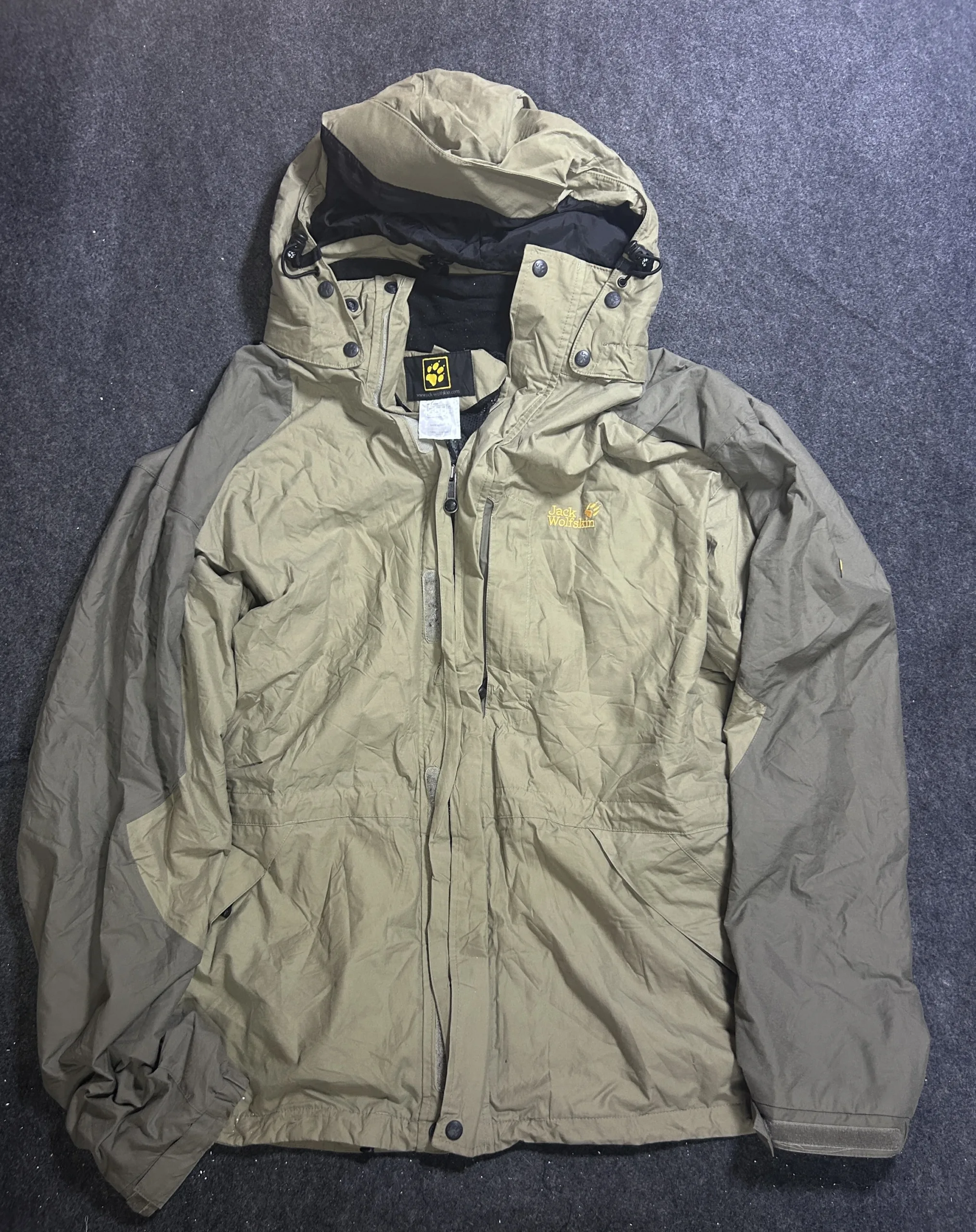 Jack Wolfskin Texapore Waterproof 3Xl Outdoor Hiking Jacket | Hooded Windproof Shell 3 thrift jackets india
