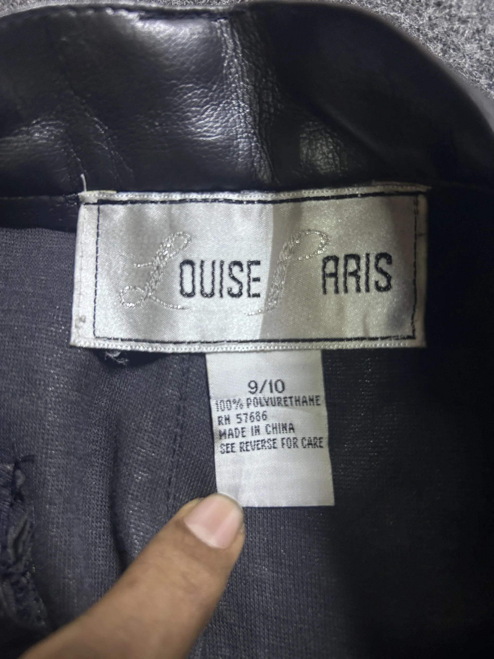 Black Faux Leather Pu Women'S Pants Straight | S 5 online thrift store india