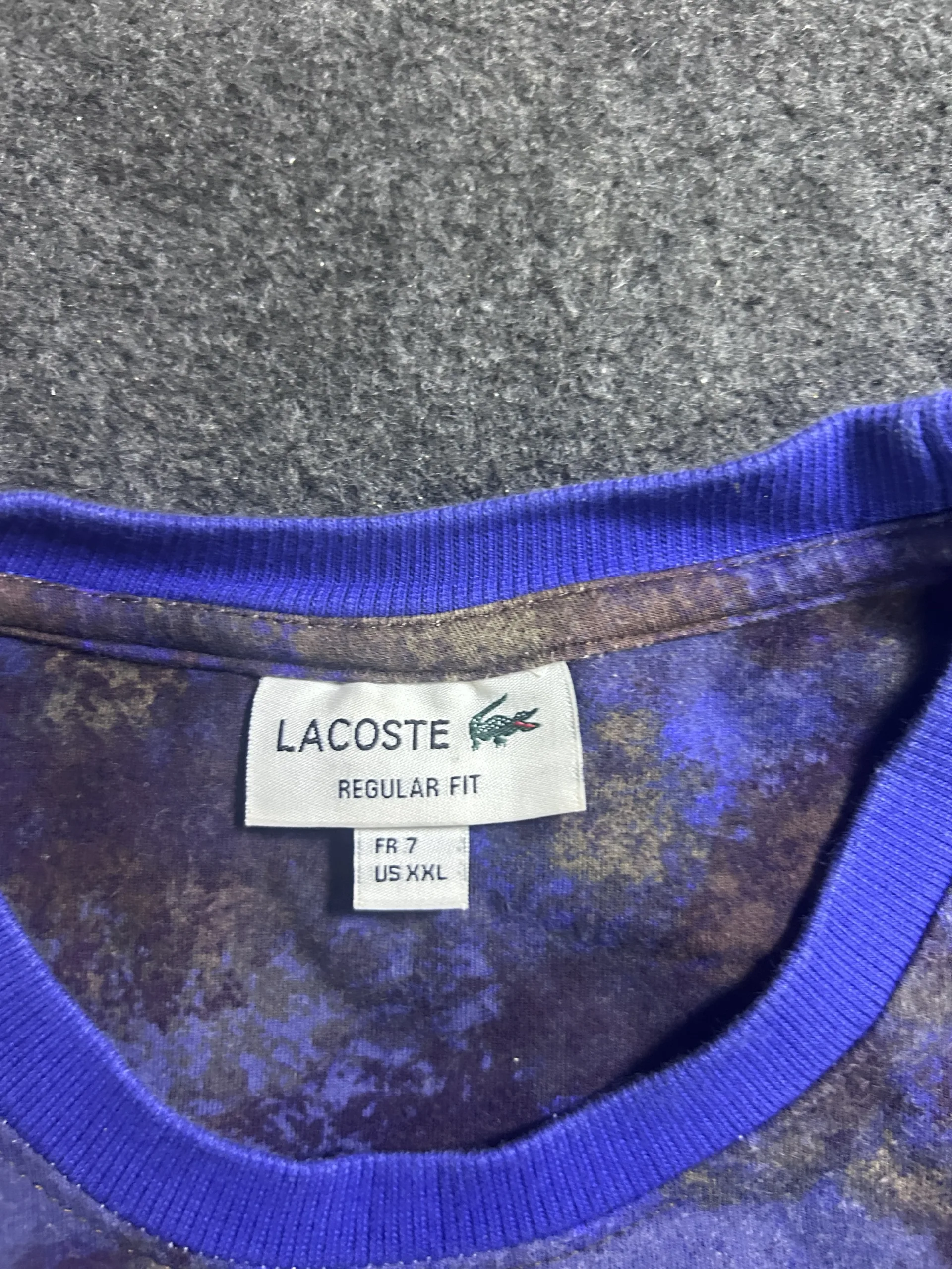 Lacoste Original Graphic Camo T-Shirt Blue/Purple Cotton Xl 2 Lacoste shirts