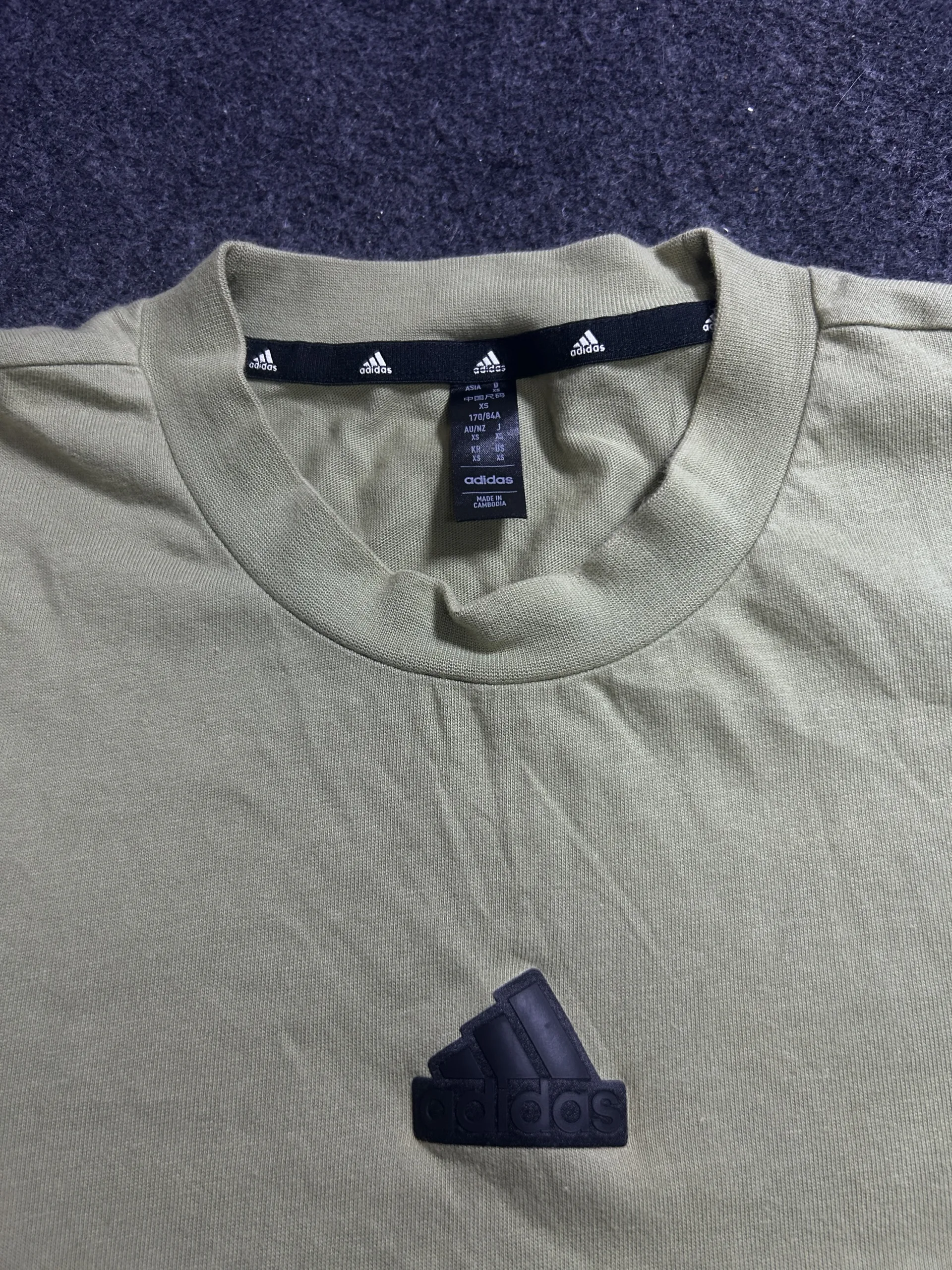 Adidas Originals 3-Stripes Cotton T-Shirt – Olive Green M 2 Adidas shirts