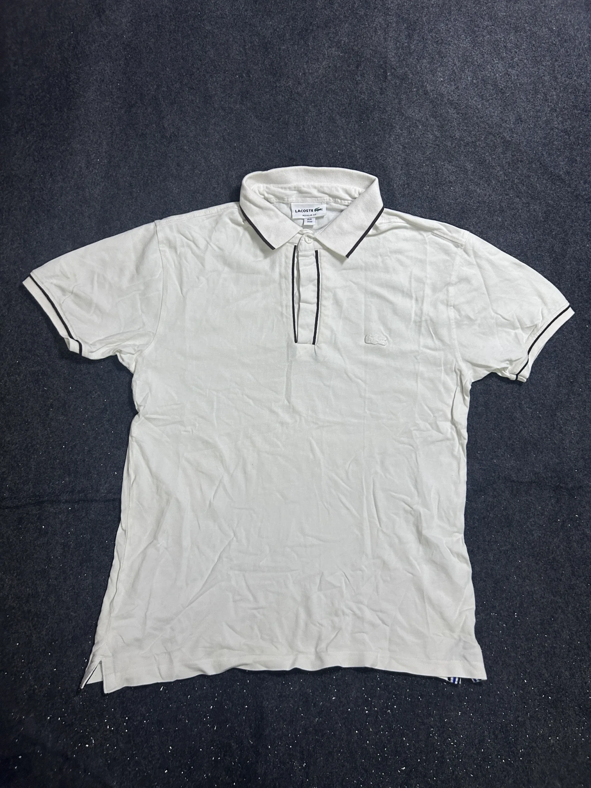 Lacoste Regular Fit White Polo T-Shirt | 100% Cotton | Men’s Fr 4 / Us M 1 Lacoste polo shirts