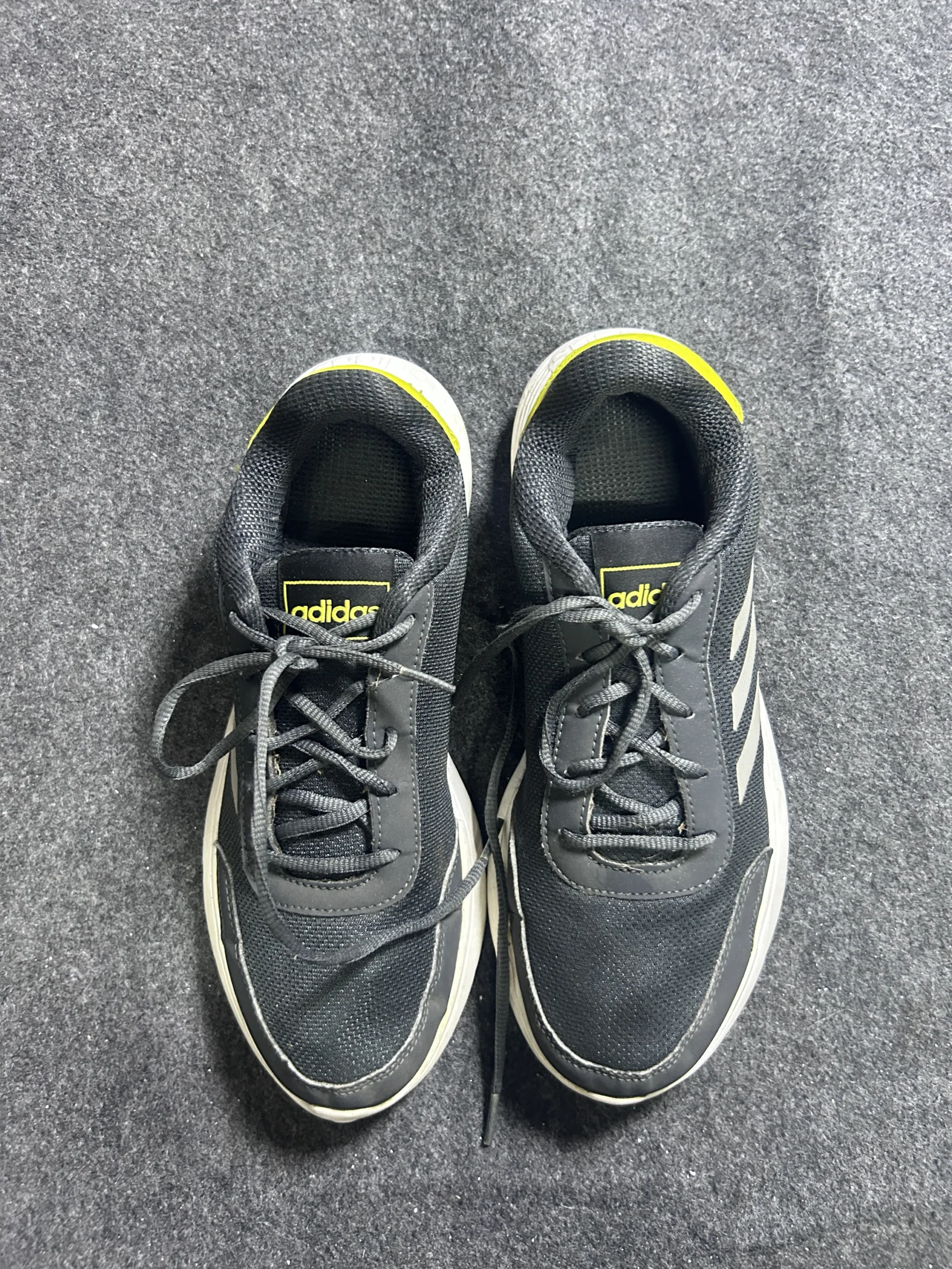 Adidas Elate Black &Amp; Yellow Running Sneakers Uk 7 2 Adidas sneakers