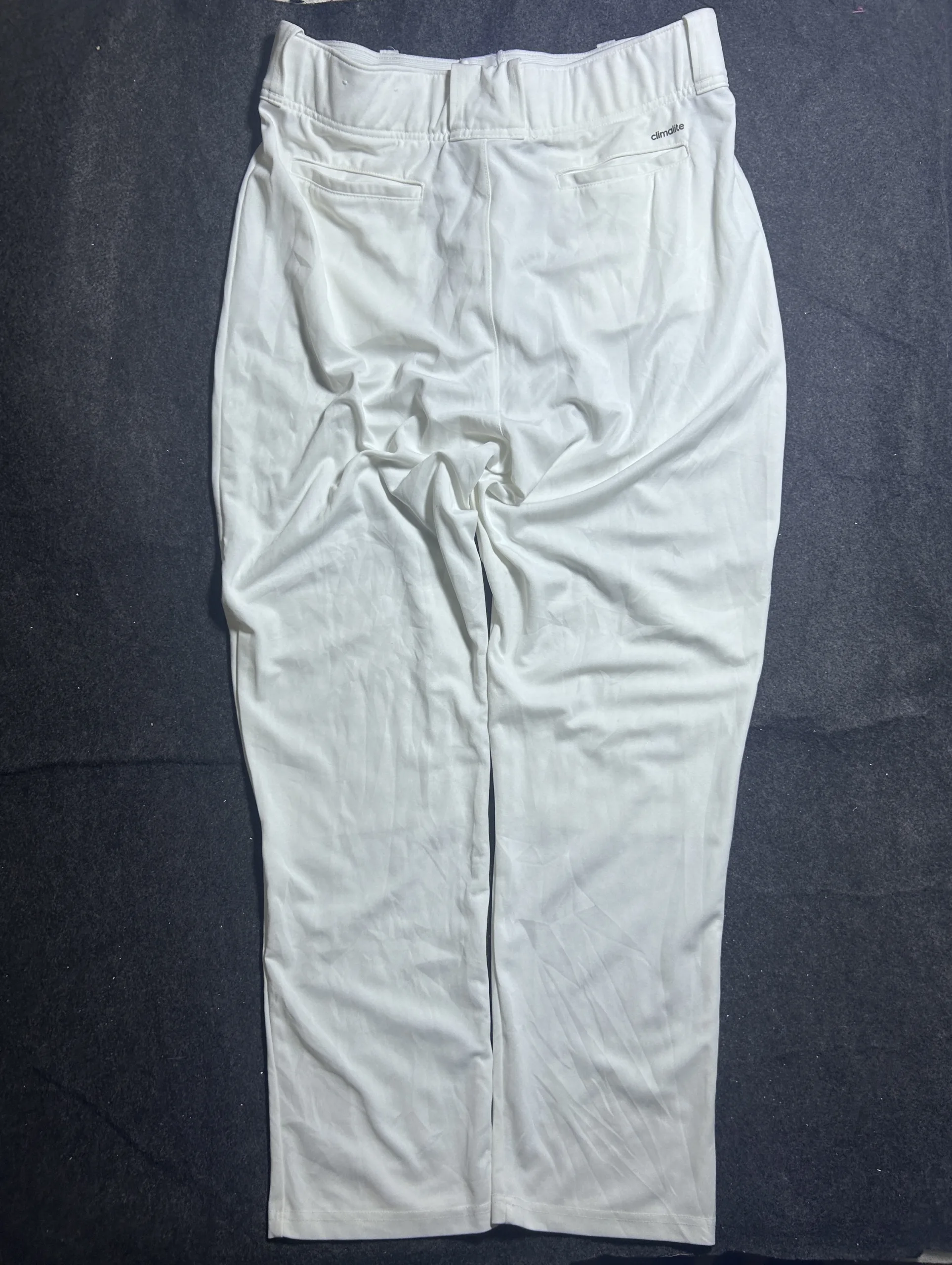 Adidas Climalite White Sports Pants – Men’s Polyester Athletic Trousers | Waist 36 2 online thrift store india