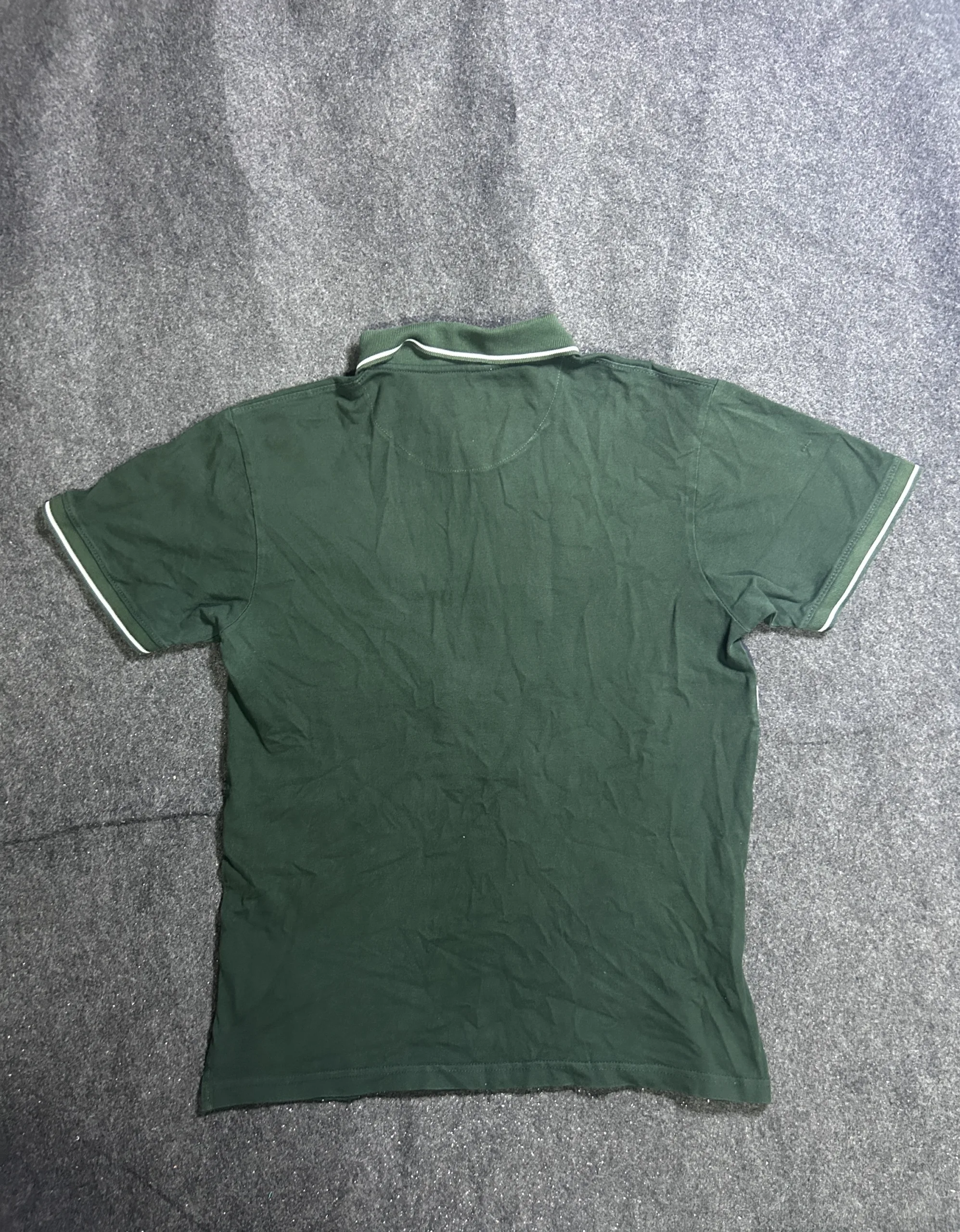 Tommy Hilfiger Green Colorblock Polo Shirt – 100% Cotton Piqué | M