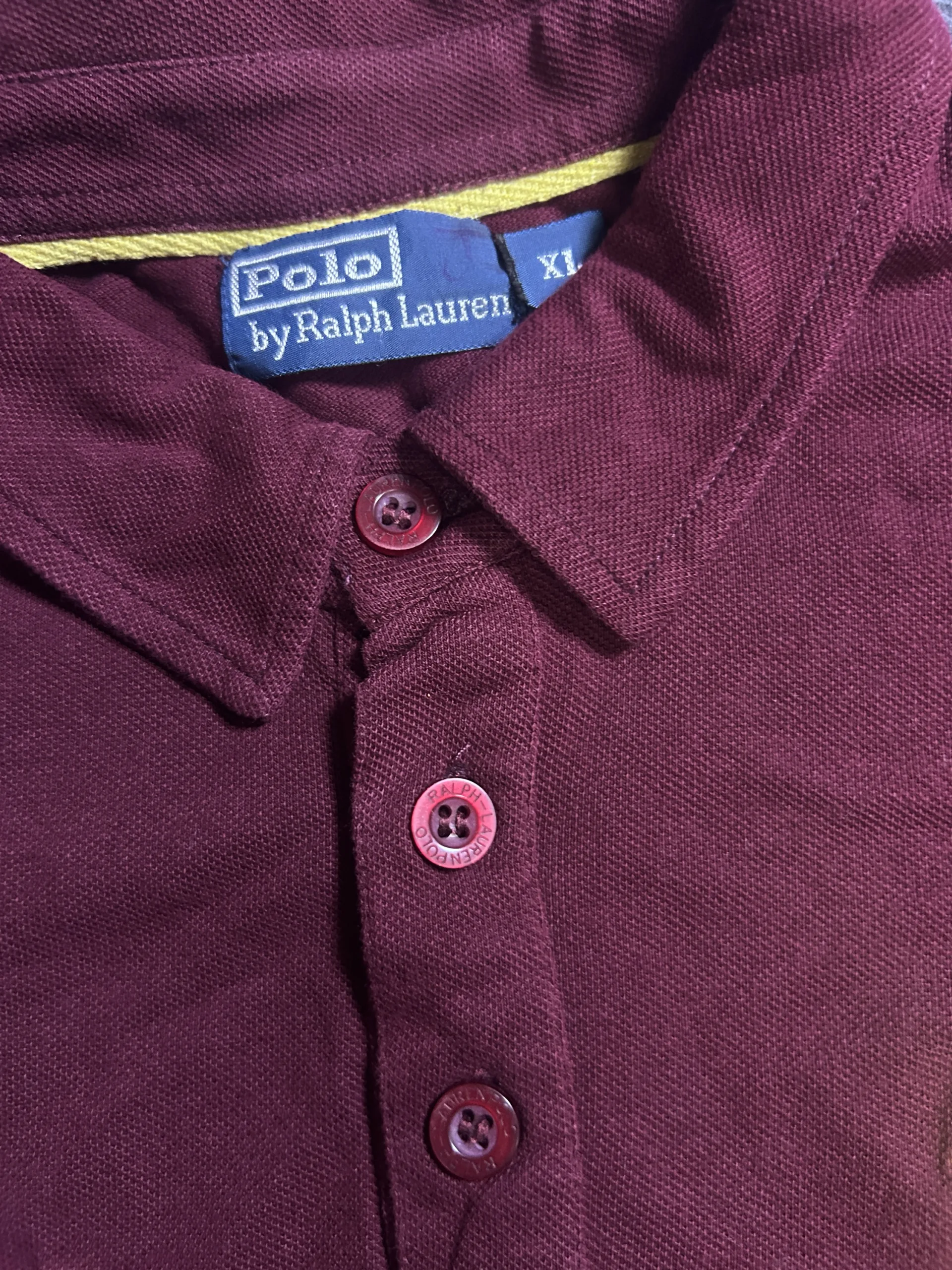 Polo Ralph Lauren Burgundy Yellow Pony Polo Shirt – Men’s M