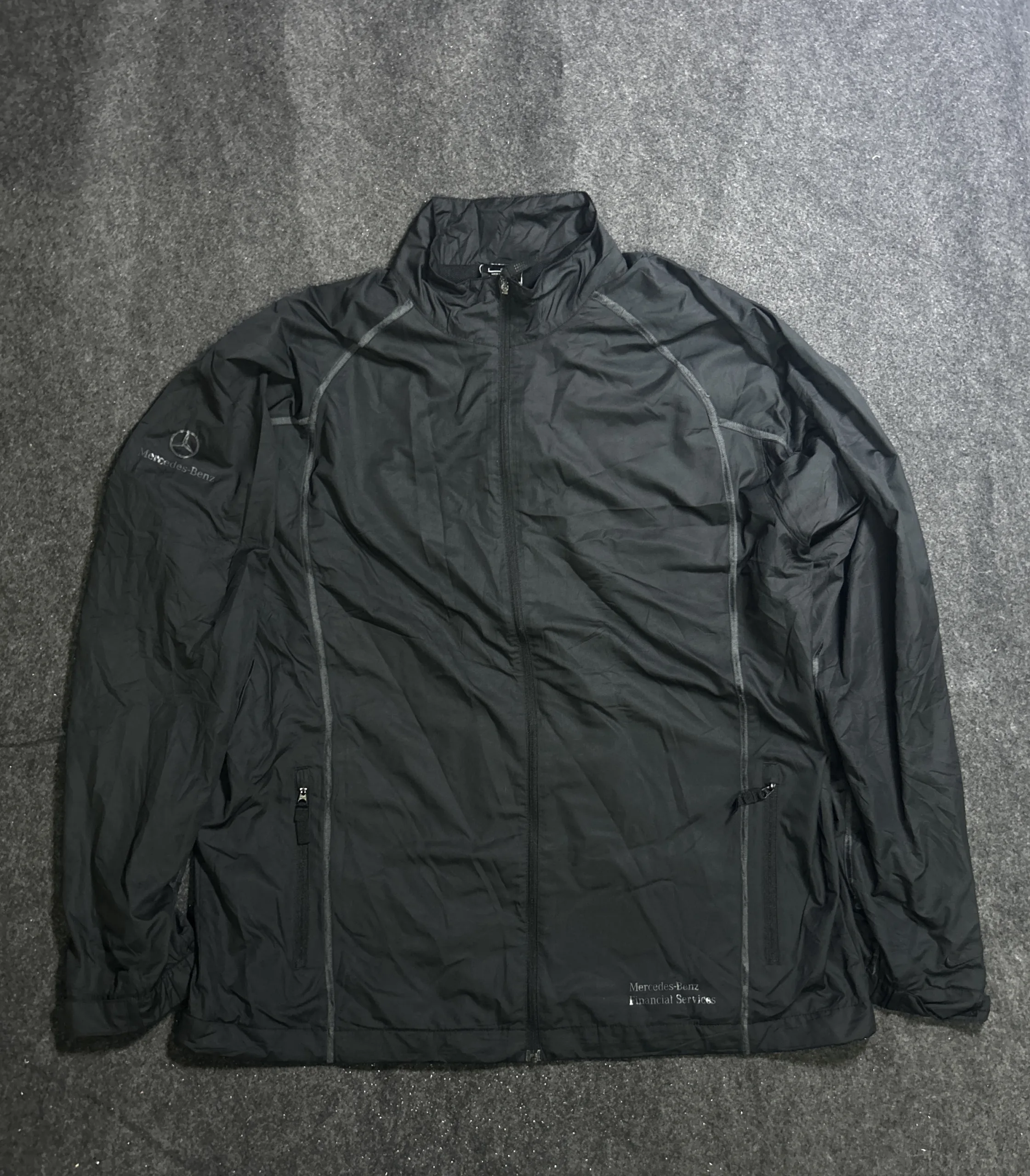 Nike Golf Dri-FIT Mercedes-Benz Waterproof Jacket | Black Lightweight Windbreaker | XL/XXL