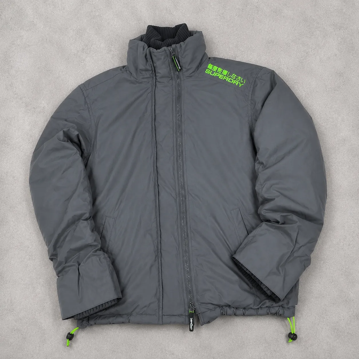 Superdry Professional Waterproof Winter Jacket Grey Green Size M 2 thrift jackets india
