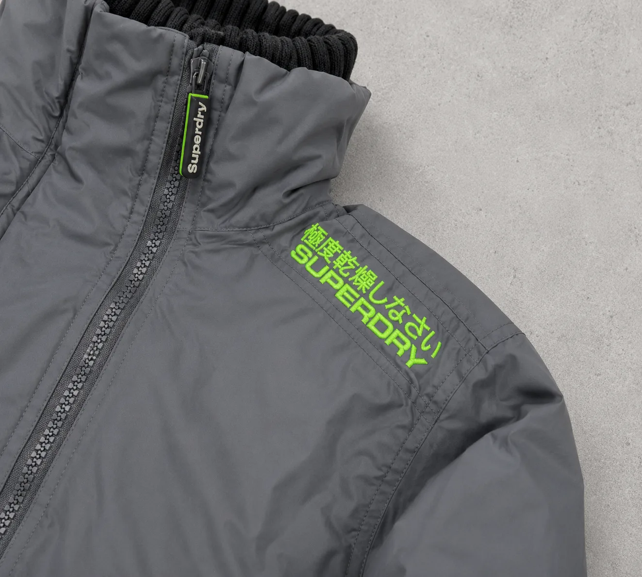 Superdry Professional Waterproof Winter Jacket Grey Green Size M 4 thrift jackets india